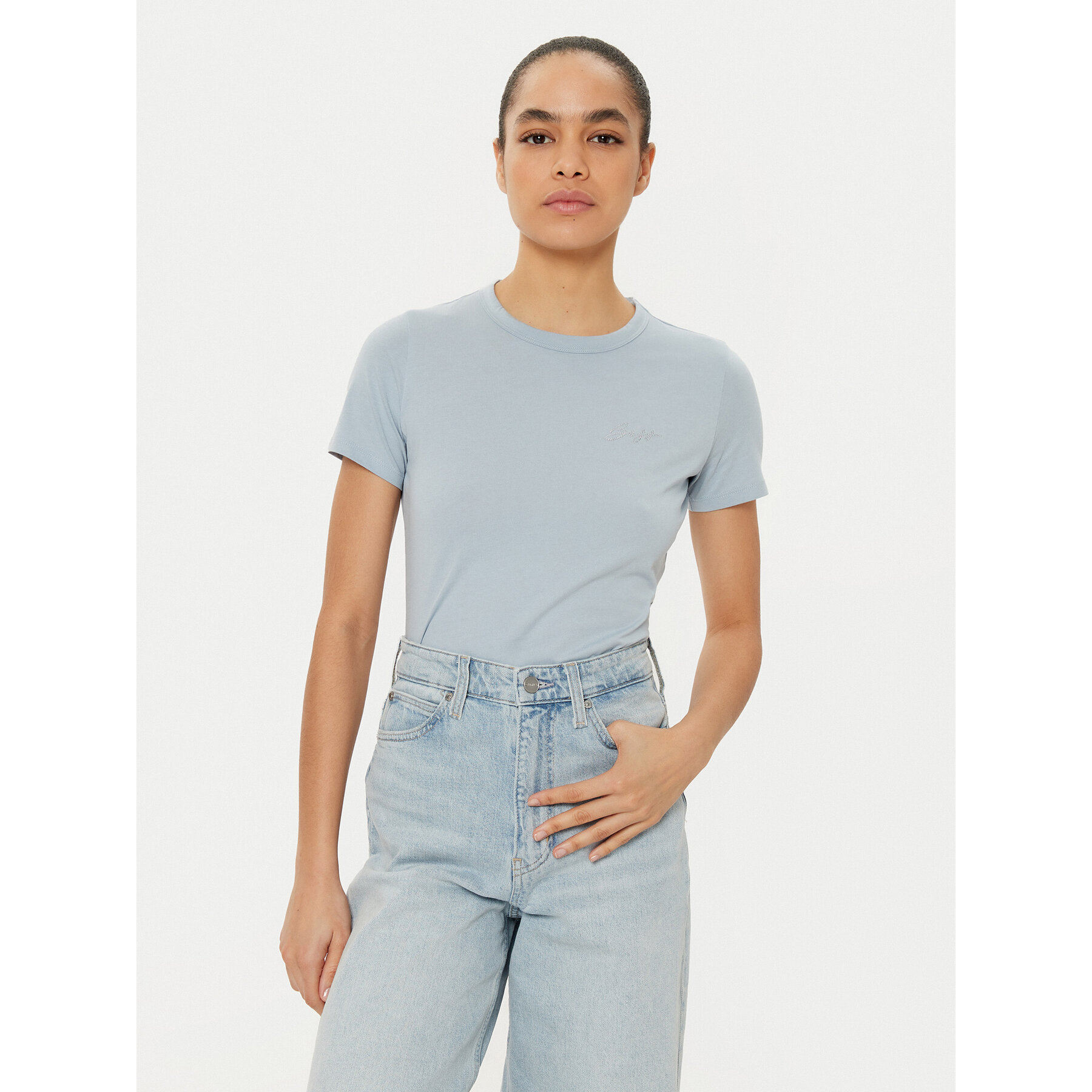 BOSS T-Shirt C_Elogo 50535322 Niebieski Regular Fit