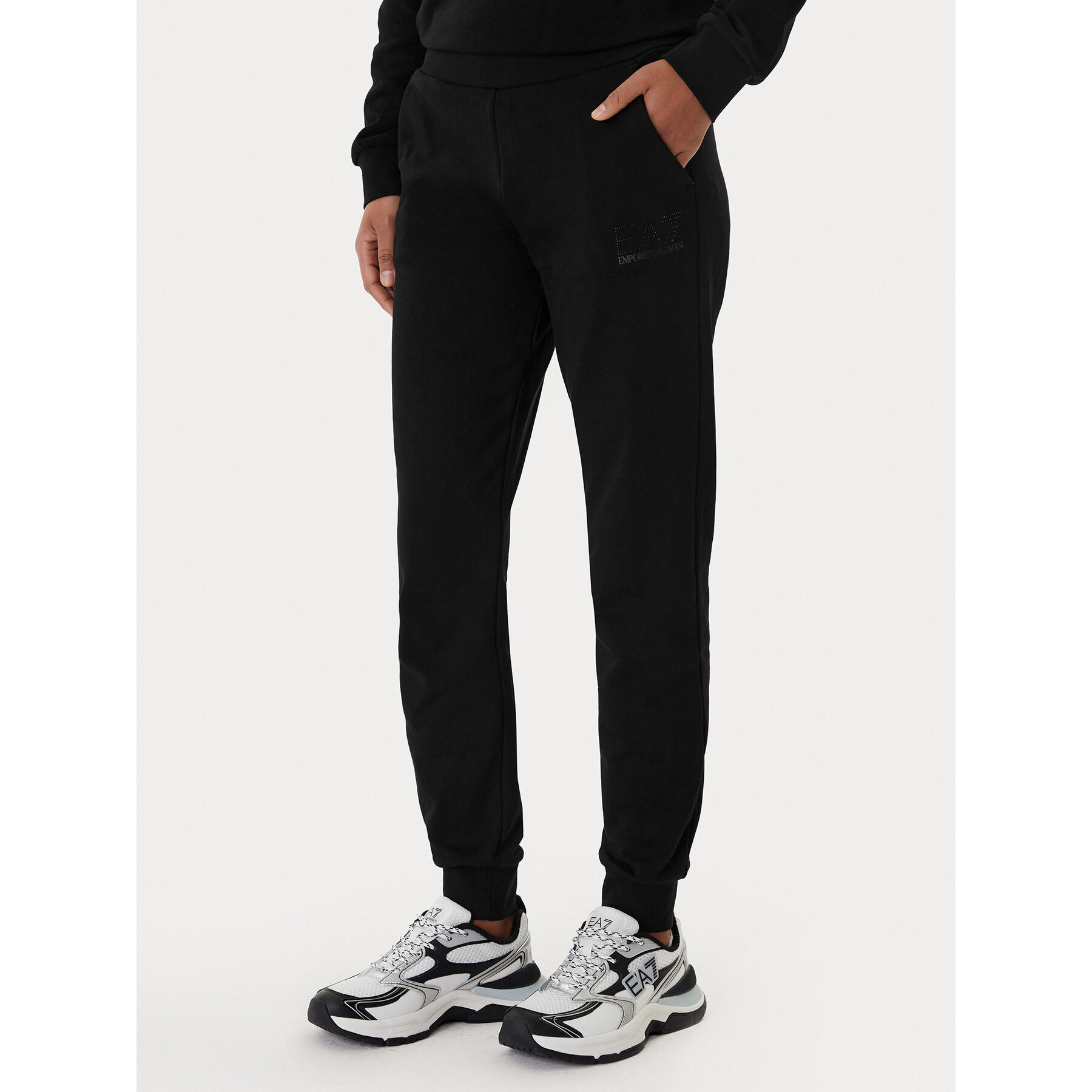 EA7 Emporio Armani Spodnie dresowe 7W000538 AF15831 Czarny Regular Fit