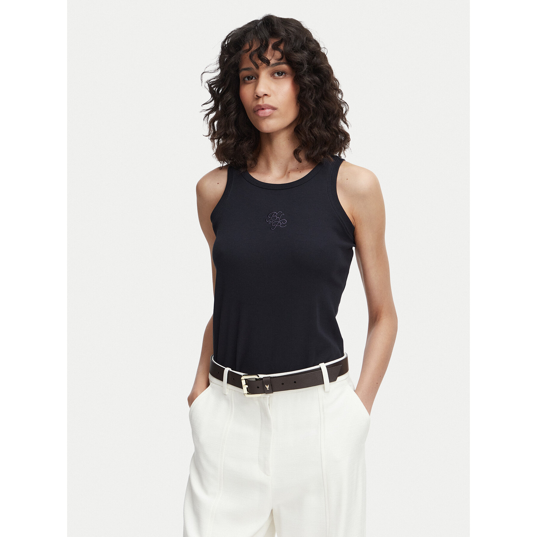 Beverly Hills Polo Club Top P-SS26W-TK550000 Granatowy Regular Fit