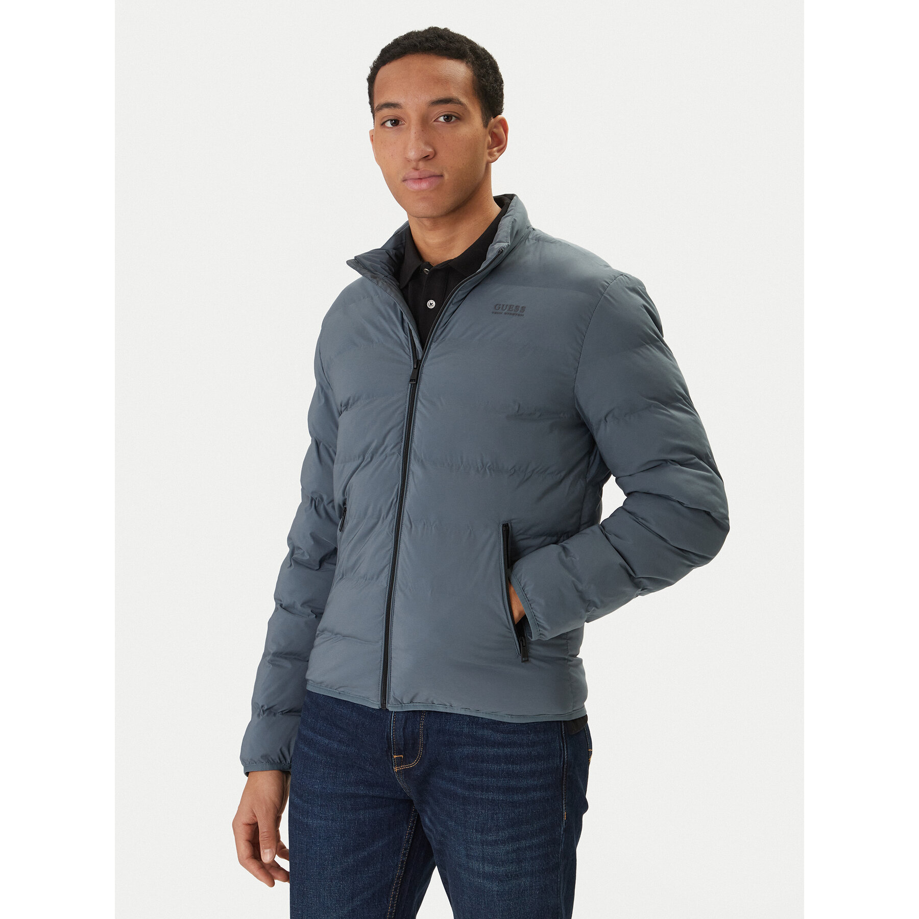 Guess Kurtka przejściowa M6RL0I WJ242 Niebieski Regular Fit