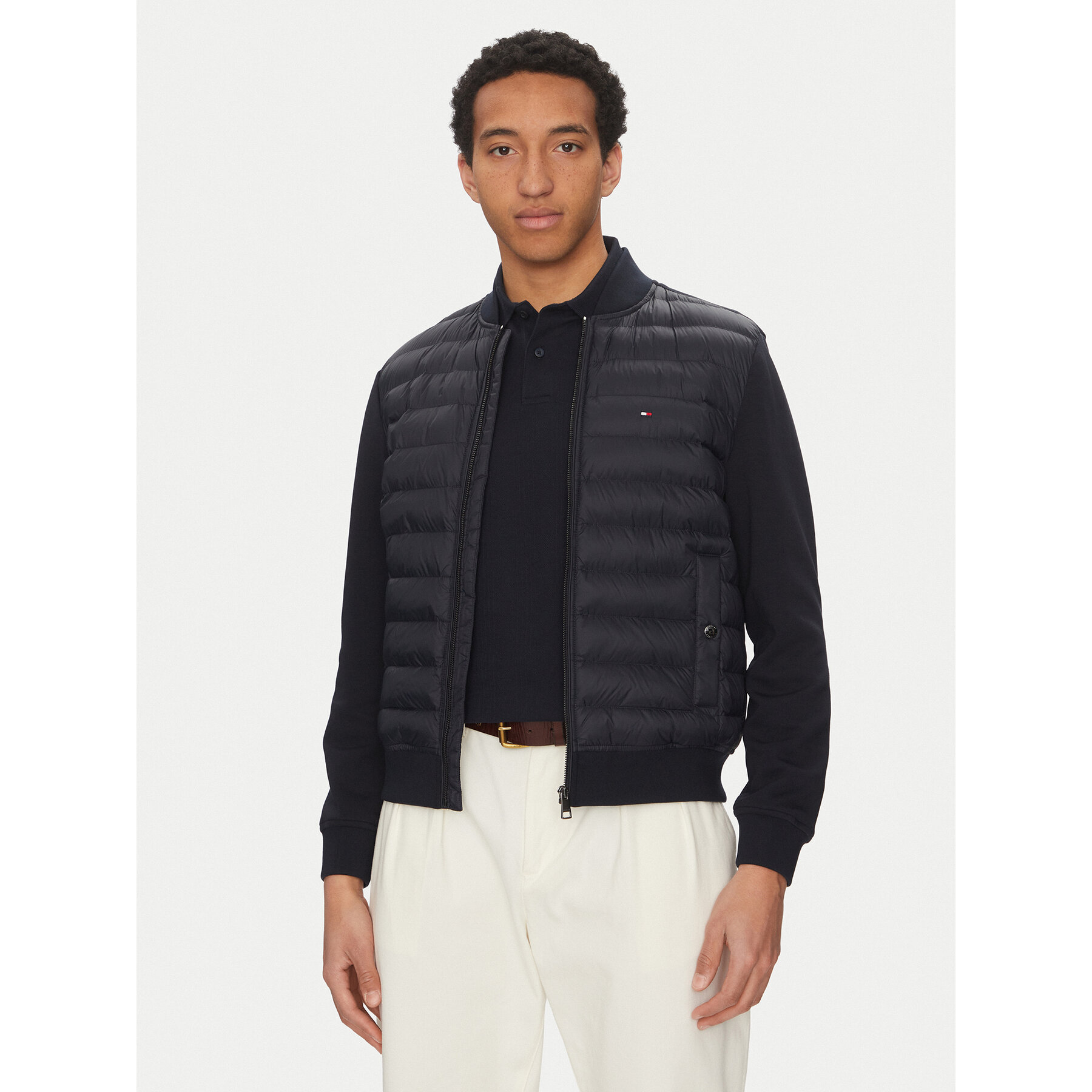 Tommy Hilfiger Kurtka bomber MW0MW38674 Granatowy Regular Fit
