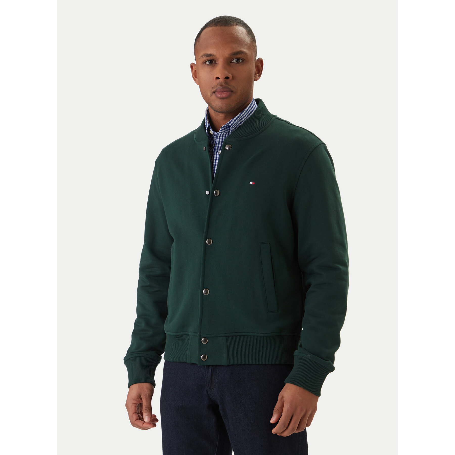 Tommy Hilfiger Kurtka bomber Essential MW0MW42470 Zielony Regular Fit