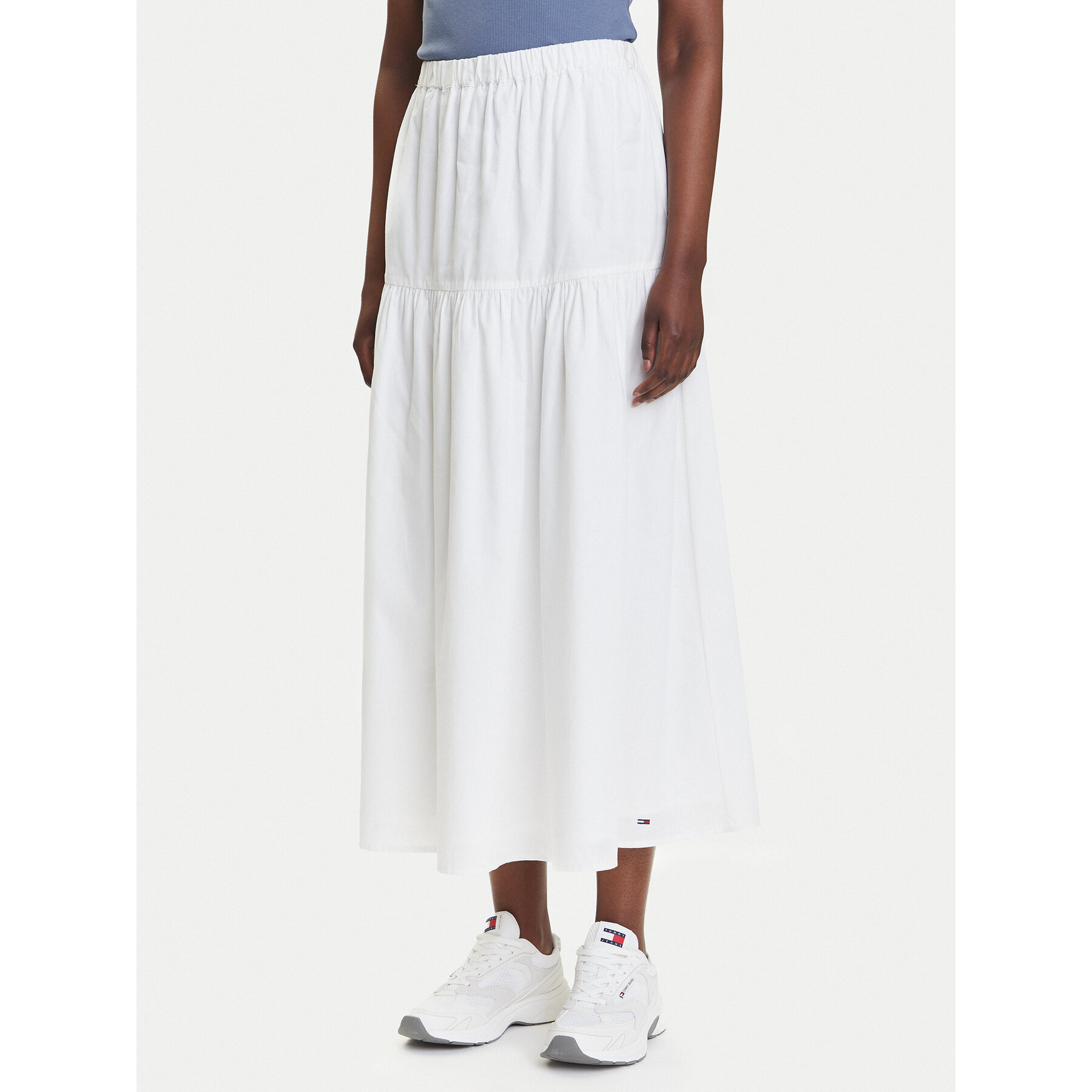Tommy Jeans Spódnica trapezowa DW0DW20980 Biały Regular Fit