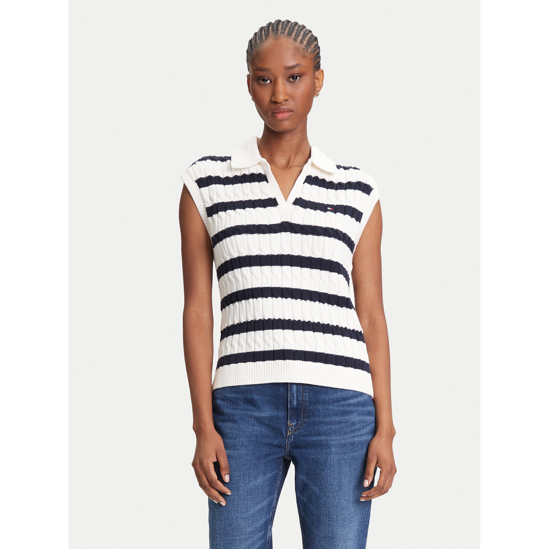 Tommy Hilfiger Sweter WW0WW45655 Granatowy Regular Fit