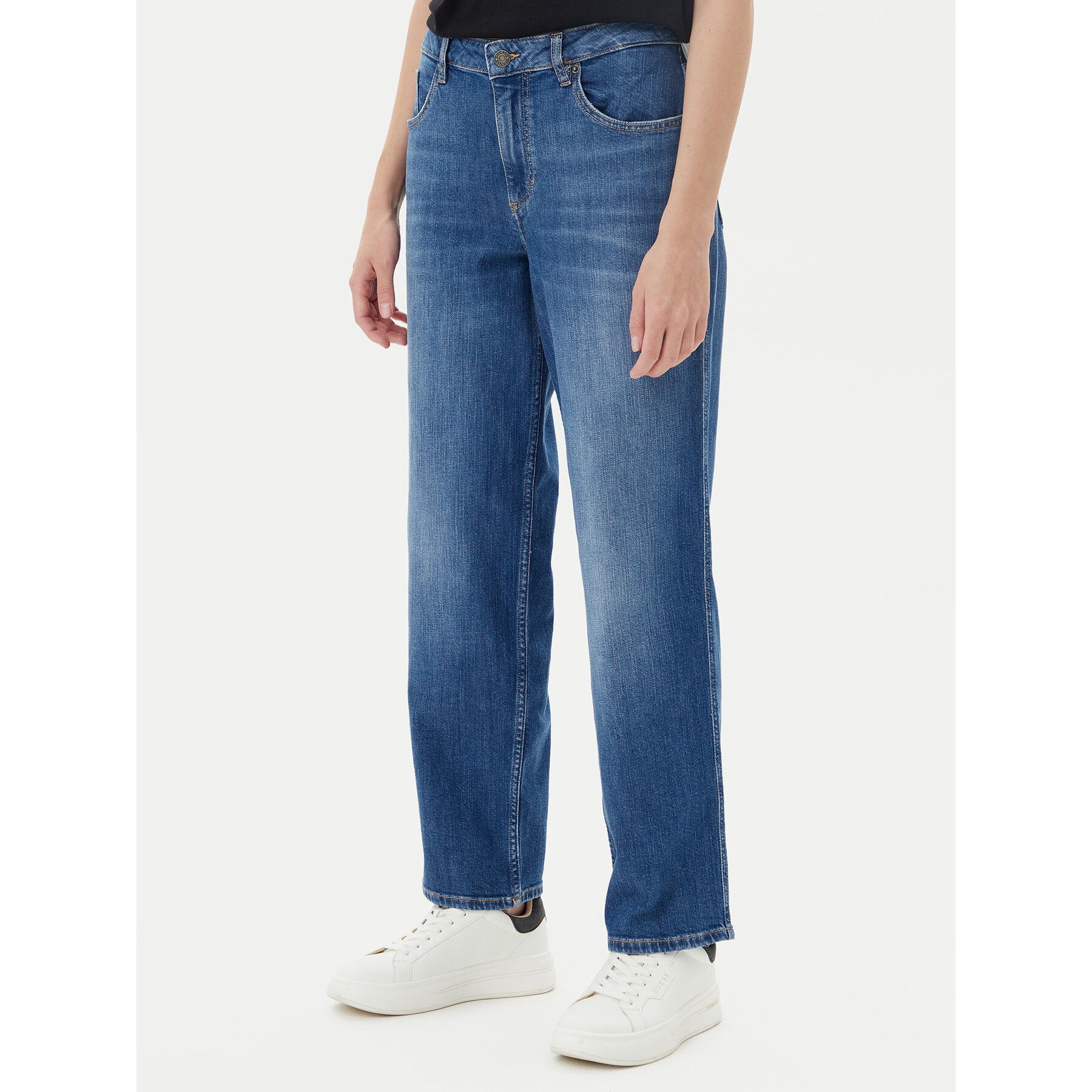 Guess Jeans Jeansy W5YA0I D0021 Niebieski Boyfriend Fit