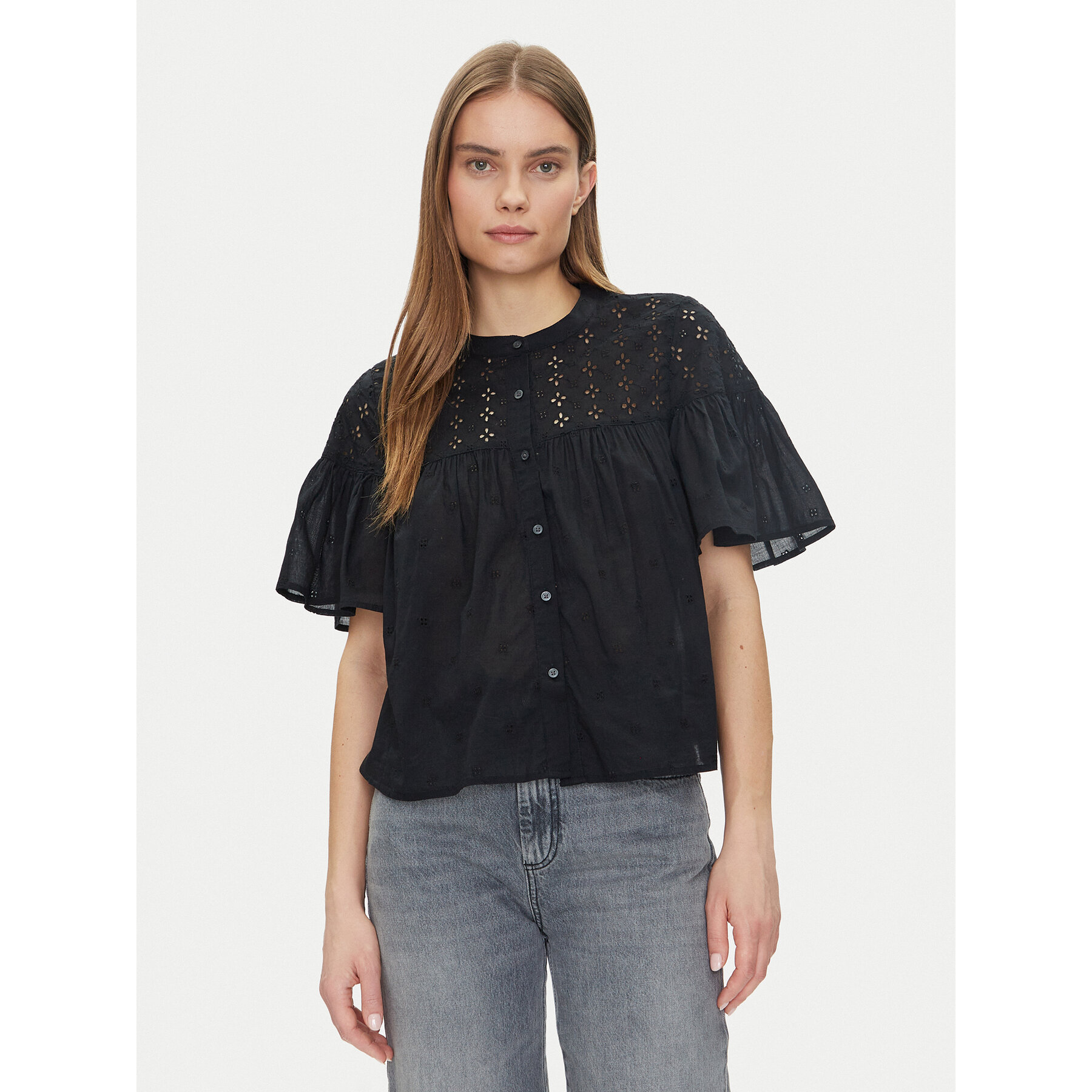 Gap Koszula 728755-00 Czarny Regular Fit