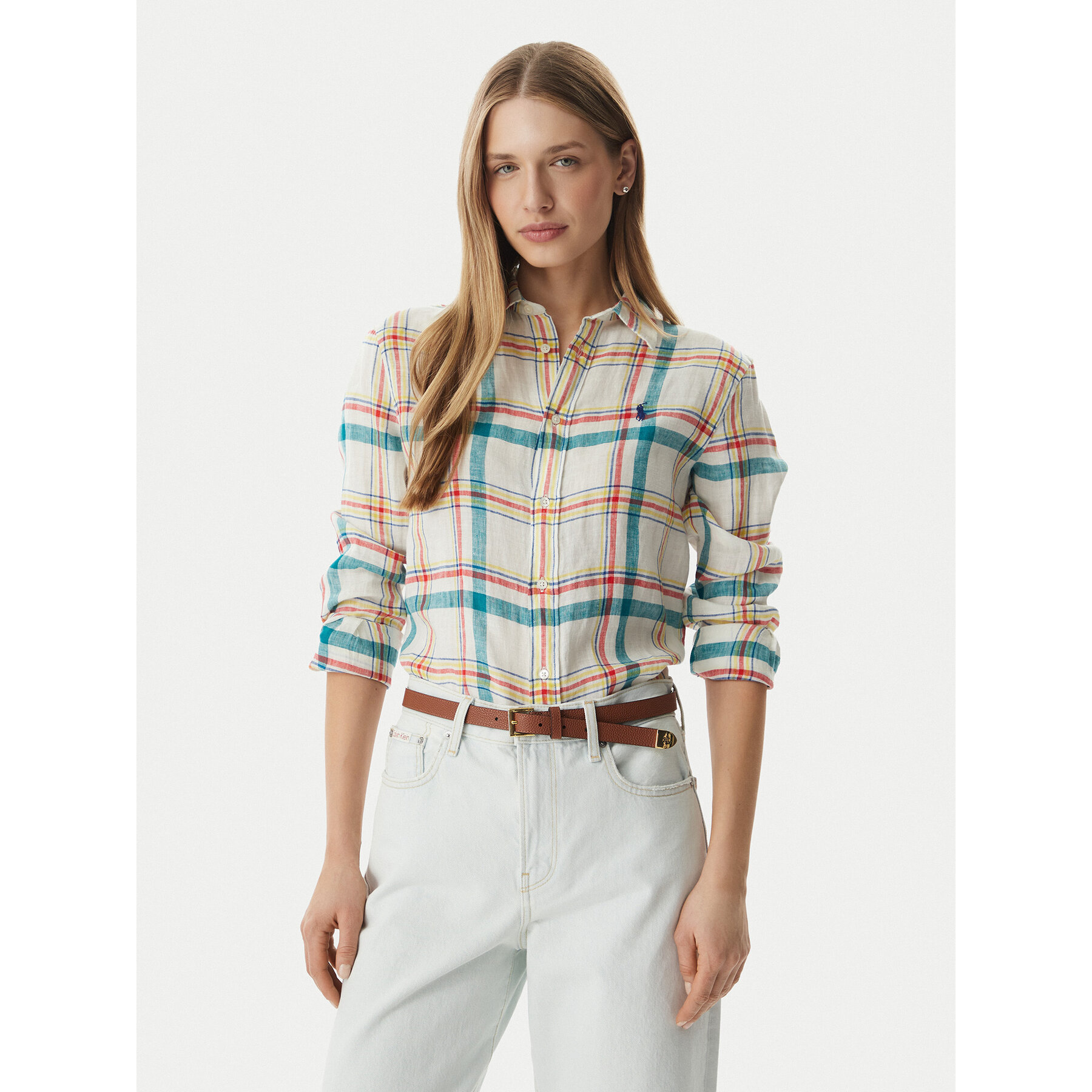 Polo Ralph Lauren Koszula 211970733501 Kremowy Classic Fit