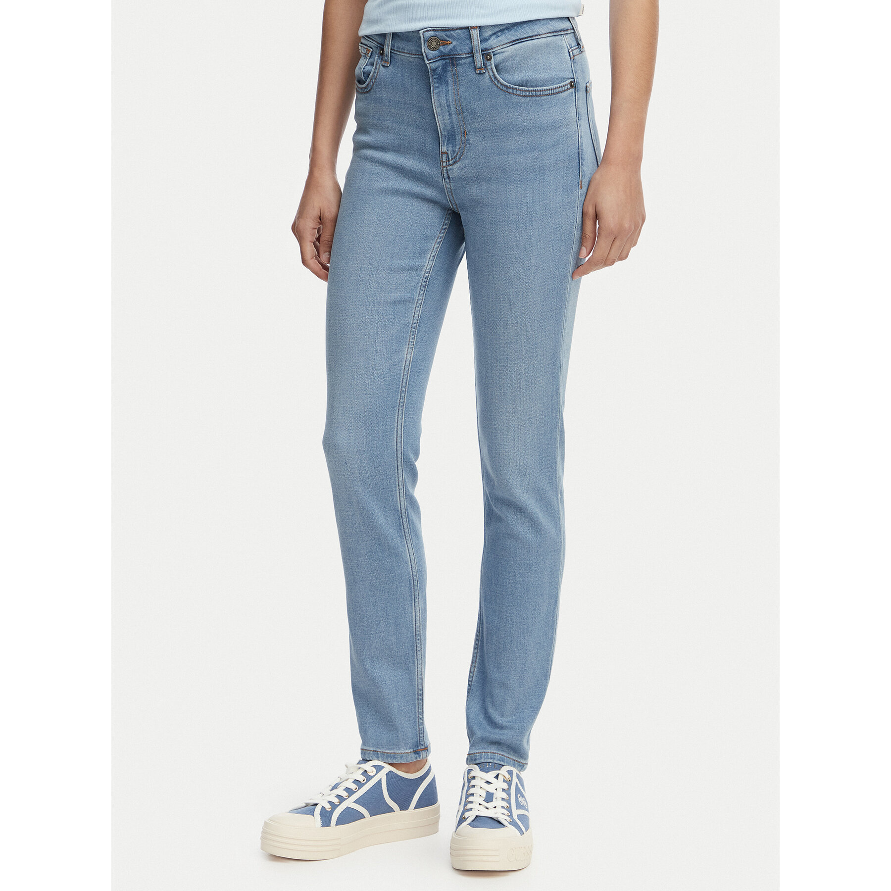 Guess Jeans Jeansy W5YA92 D7043 Niebieski Slim Fit