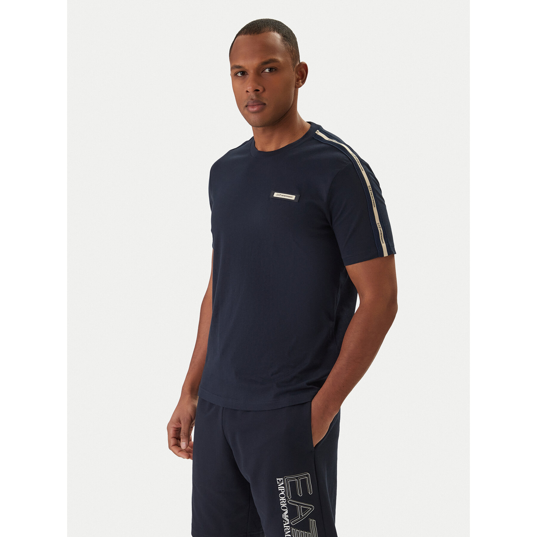 EA7 Emporio Armani T-Shirt 7M001476 AF10375 Niebieski Regular Fit