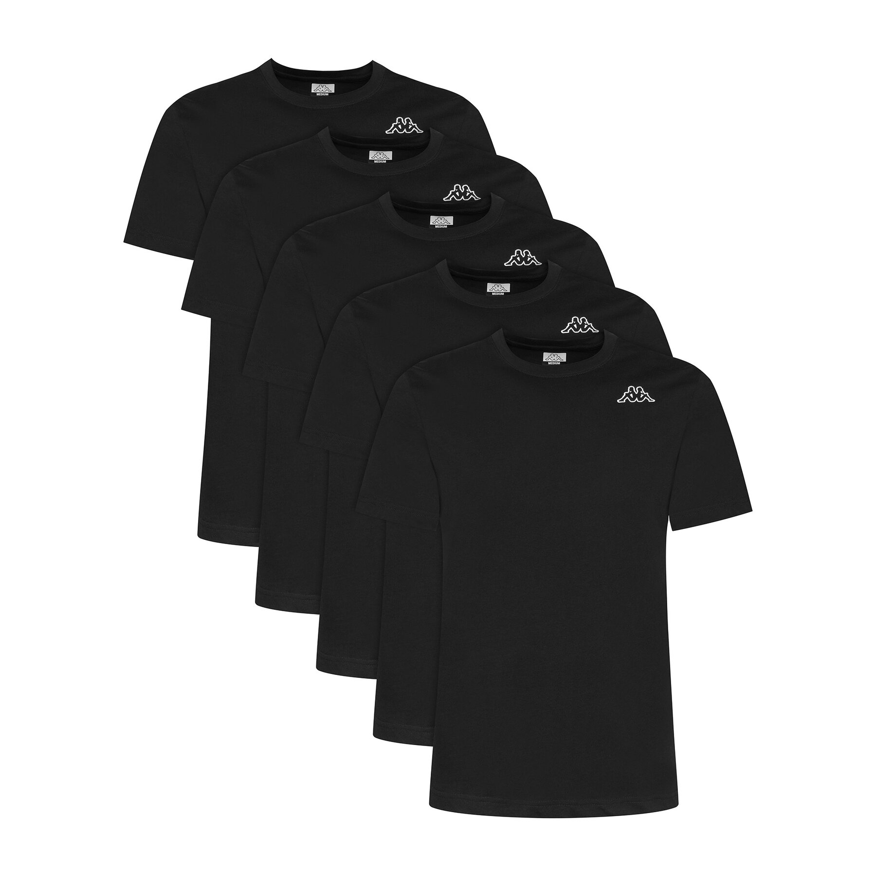 Kappa Komplet t-shirtów Logo Myrto 322563W Czarny Regular Fit