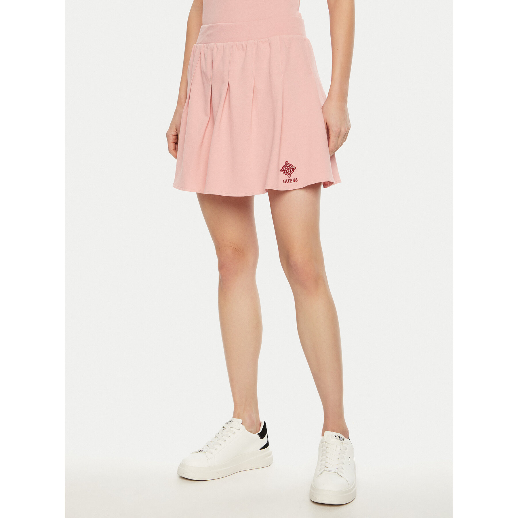 Guess Spódnica mini V5RD00 KCOK1 Różowy Regular Fit