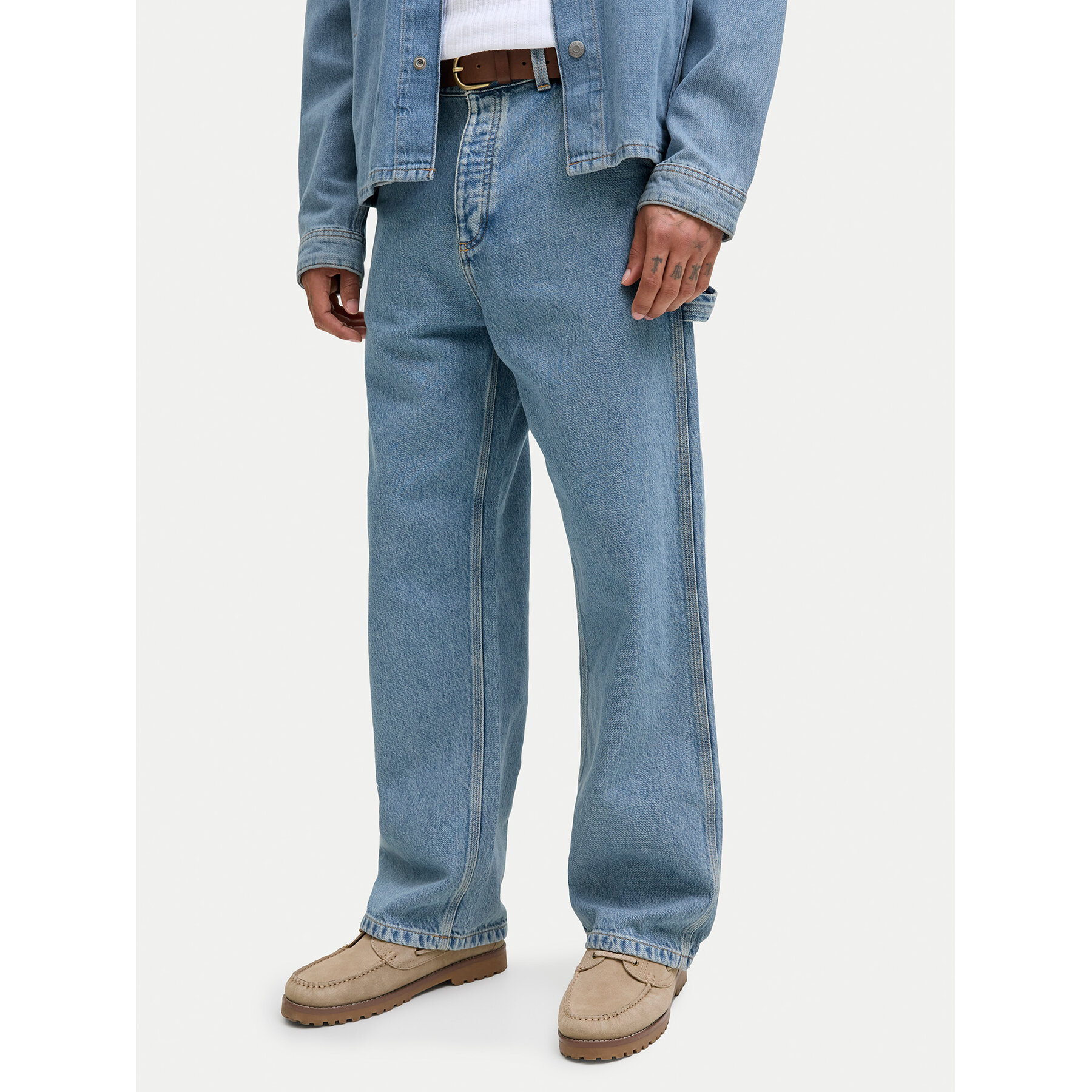 Jack & Jones Jeansy Alex 12272222 Niebieski Baggy Fit