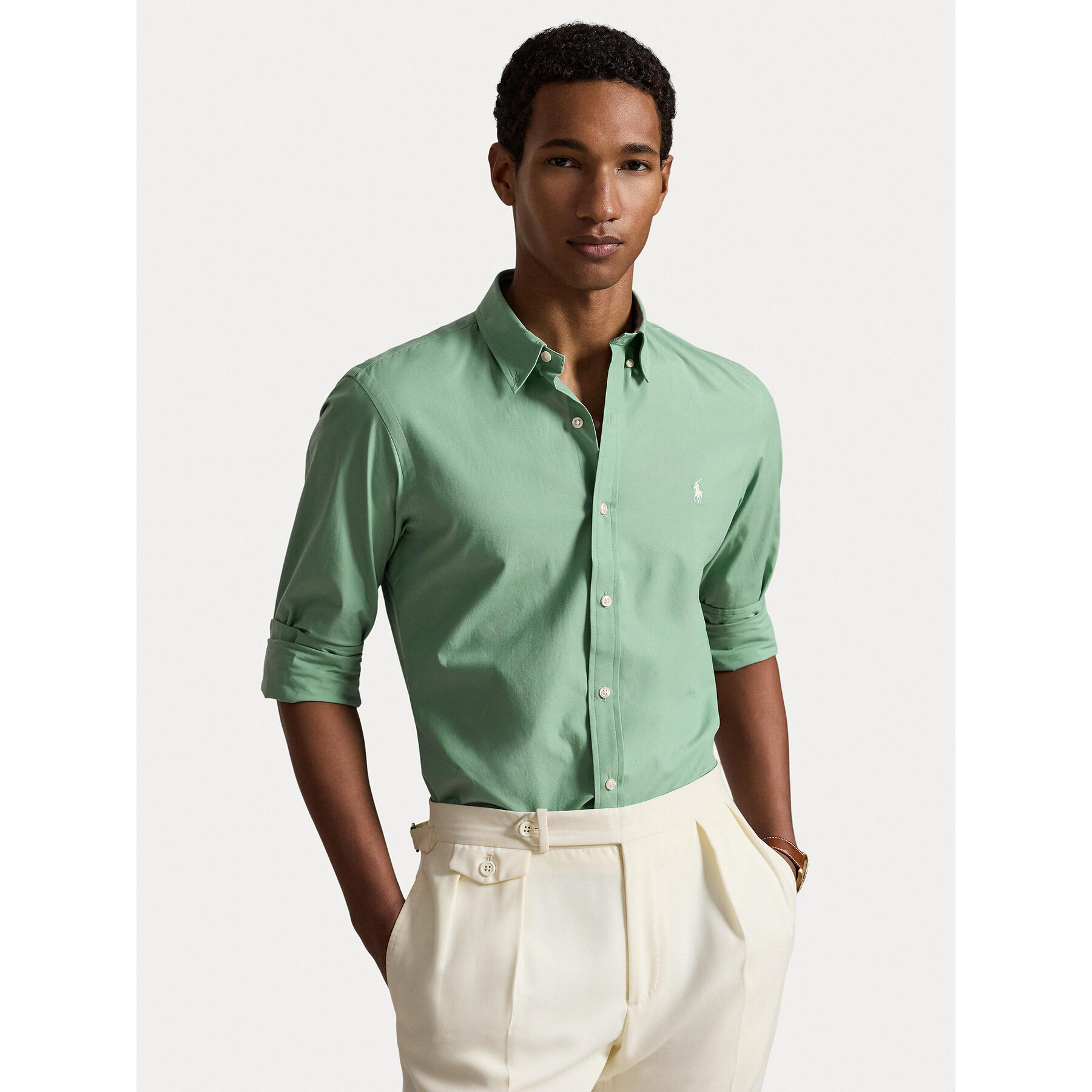 Polo Ralph Lauren Koszula 710929348500 Turkusowy Slim Fit