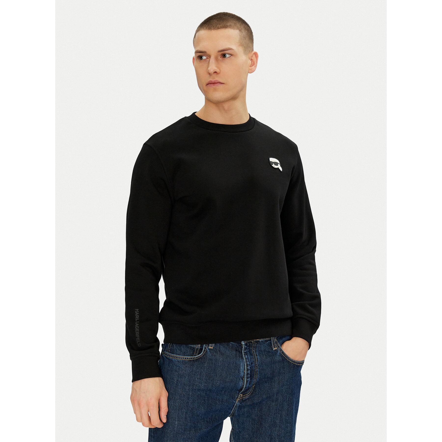 KARL LAGERFELD Bluza 705710 500900 Czarny Regular Fit