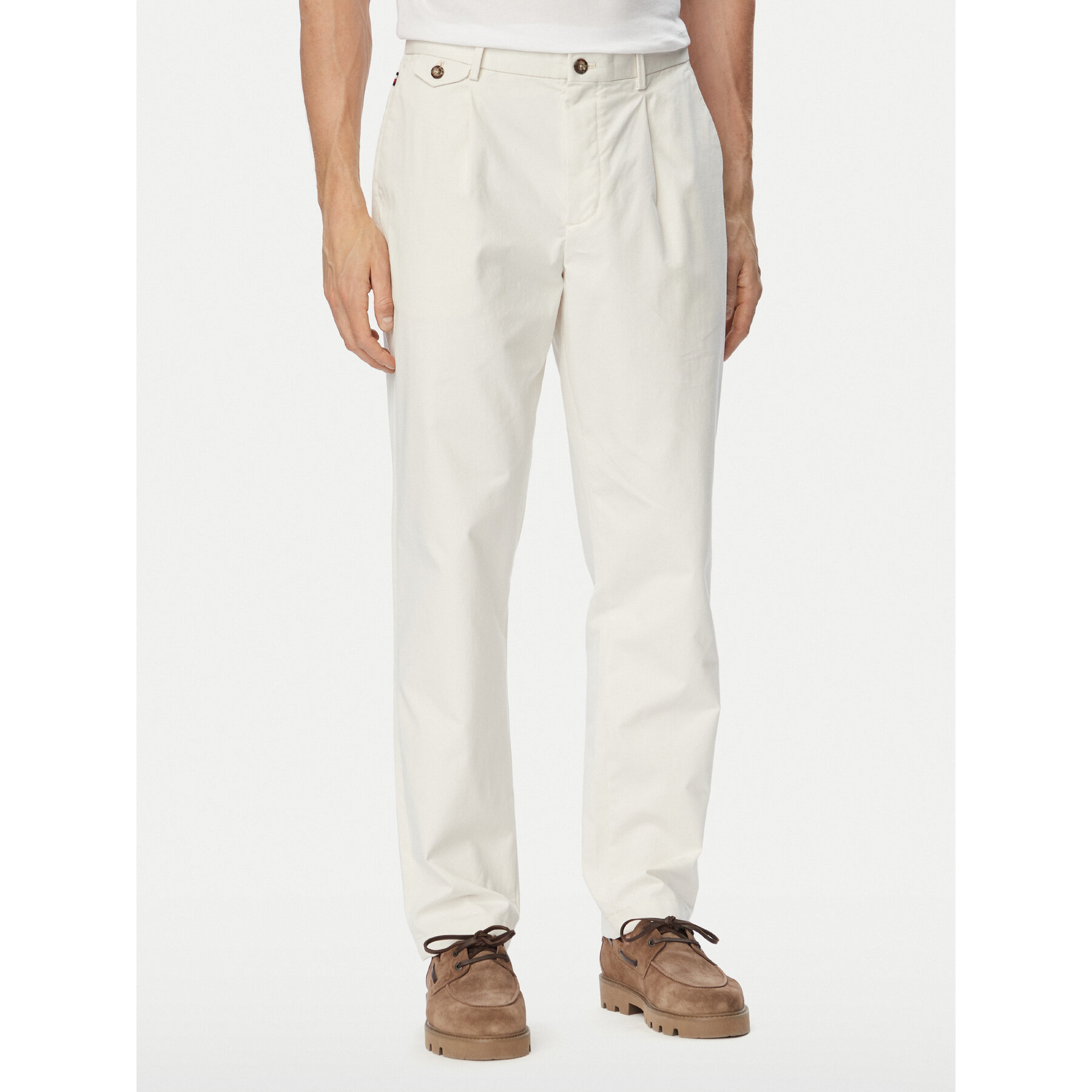 Tommy Hilfiger Spodnie materiałowe Harlem MW0MW43158 Beżowy jasny Straight Fit
