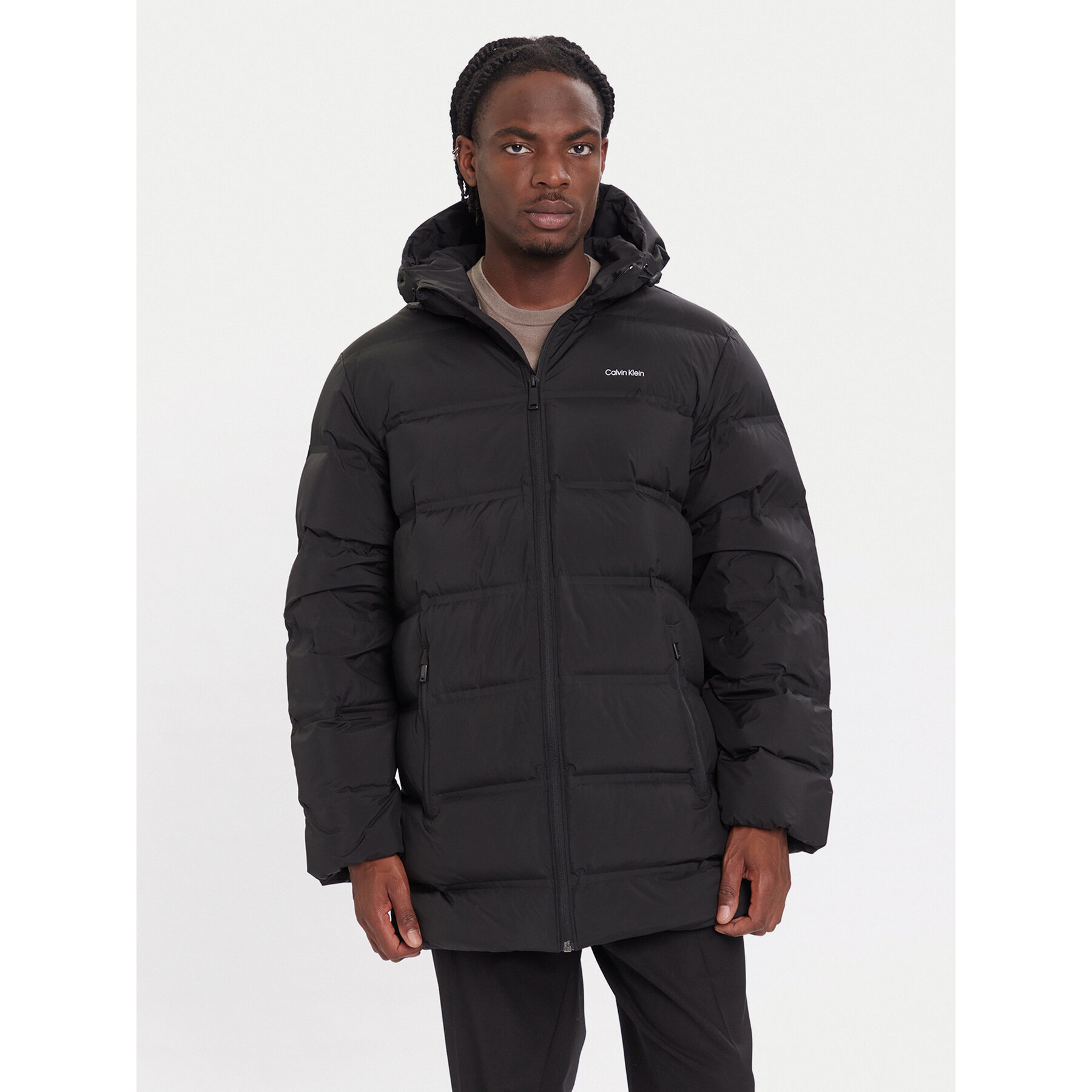 Calvin Klein Kurtka puchowa LV04LD516G Czarny Regular Fit