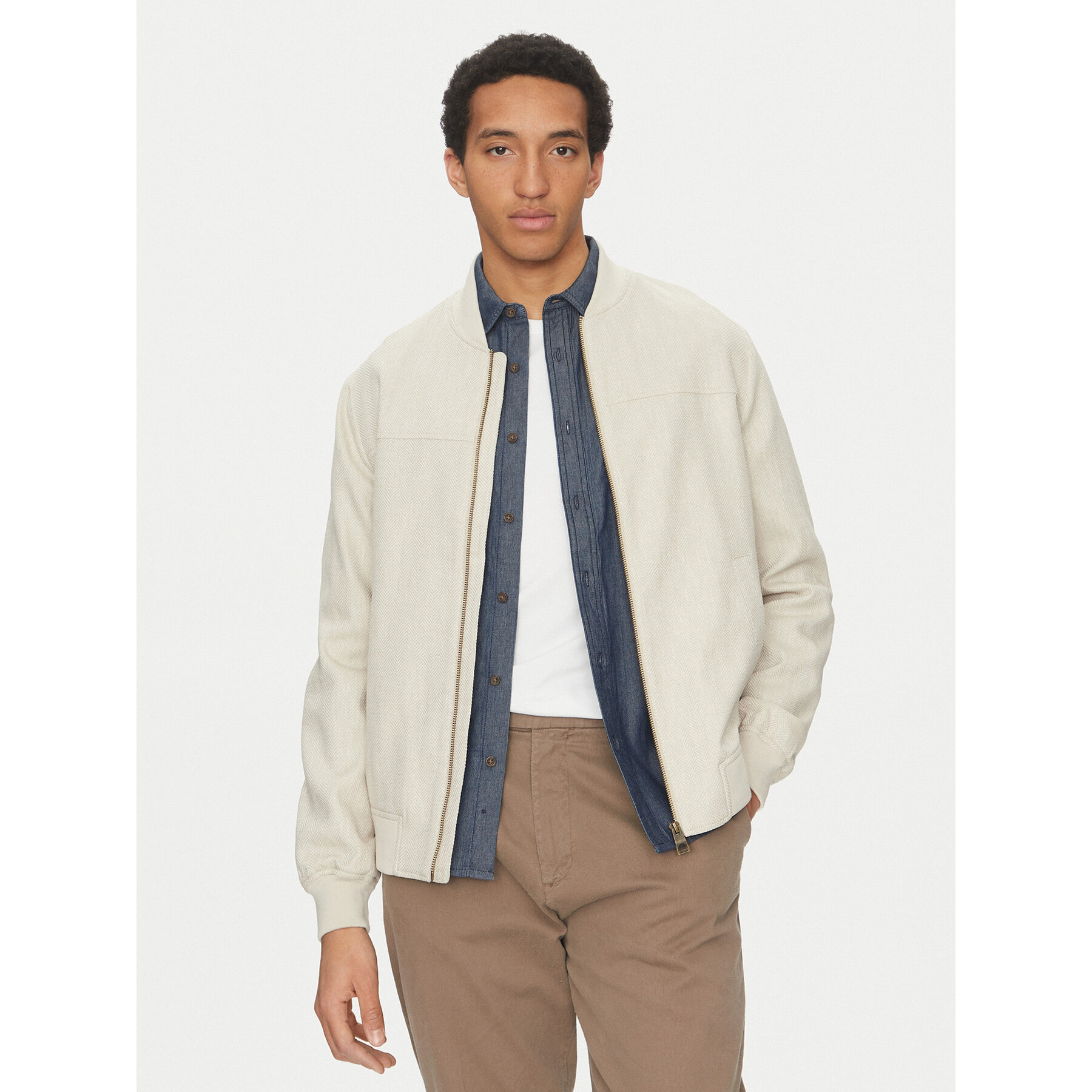 Guess Kurtka bomber M5GL24 WH720 Beżowy Regular Fit