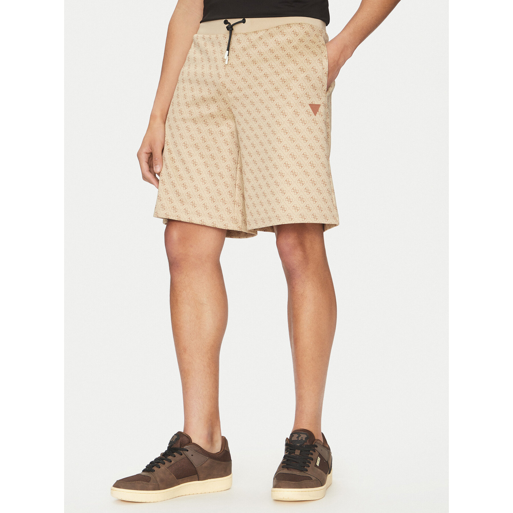 Guess Szorty sportowe Z4YD03 FL04Q Beżowy Regular Fit
