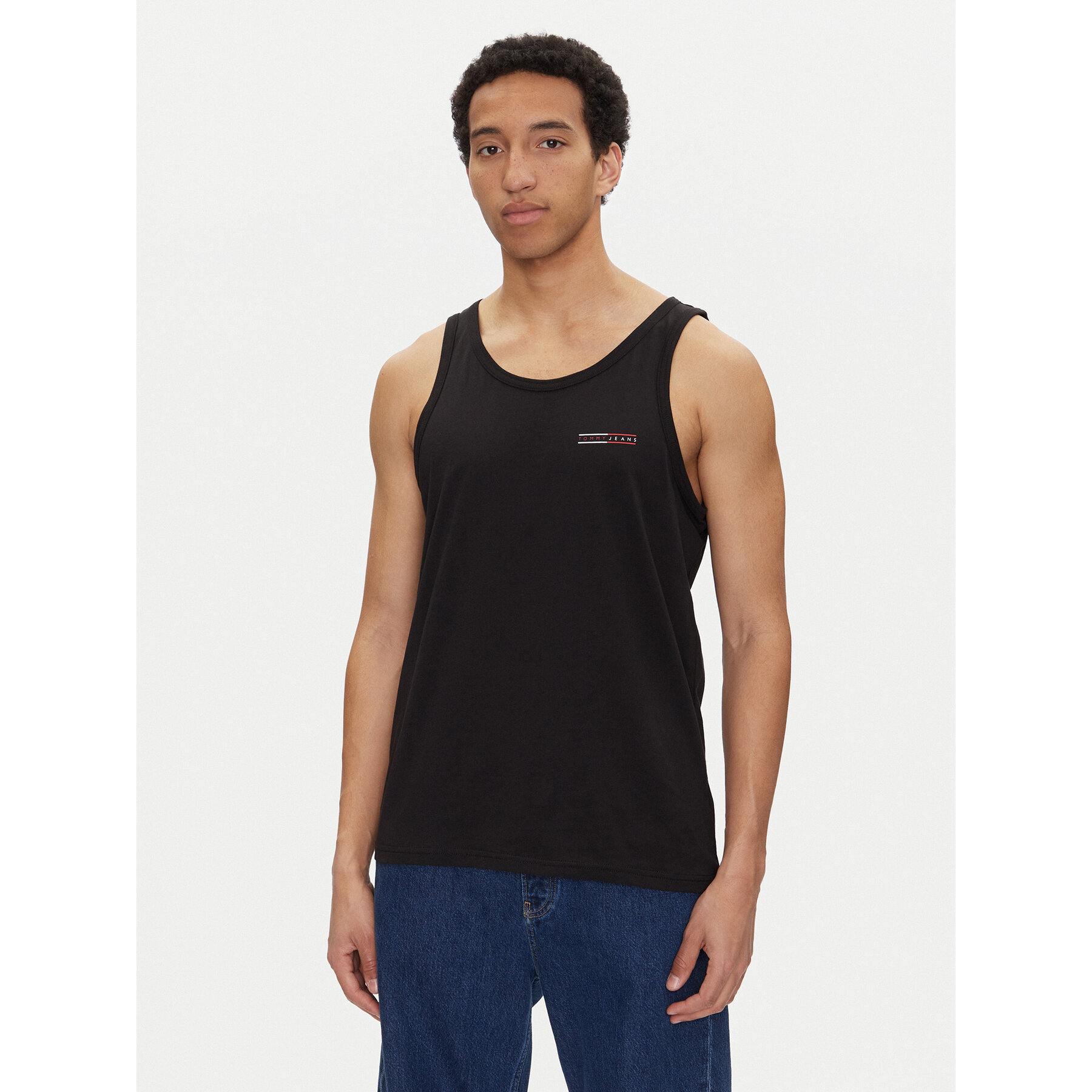 Tommy Jeans Tank top Entry Graphic DM0DM20790 Czarny Slim Fit