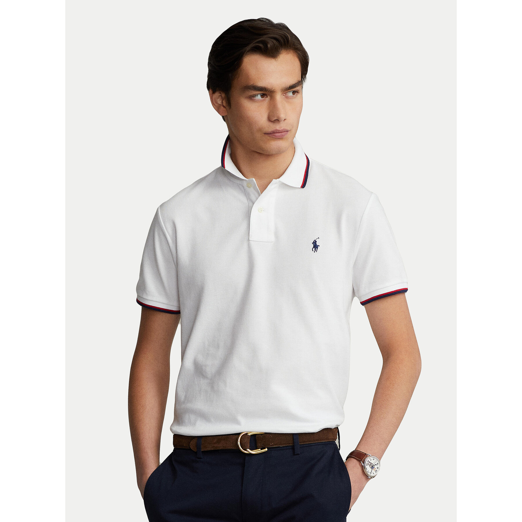 Polo Ralph Lauren Polo Classics 710842621002 Biały Slim Fit