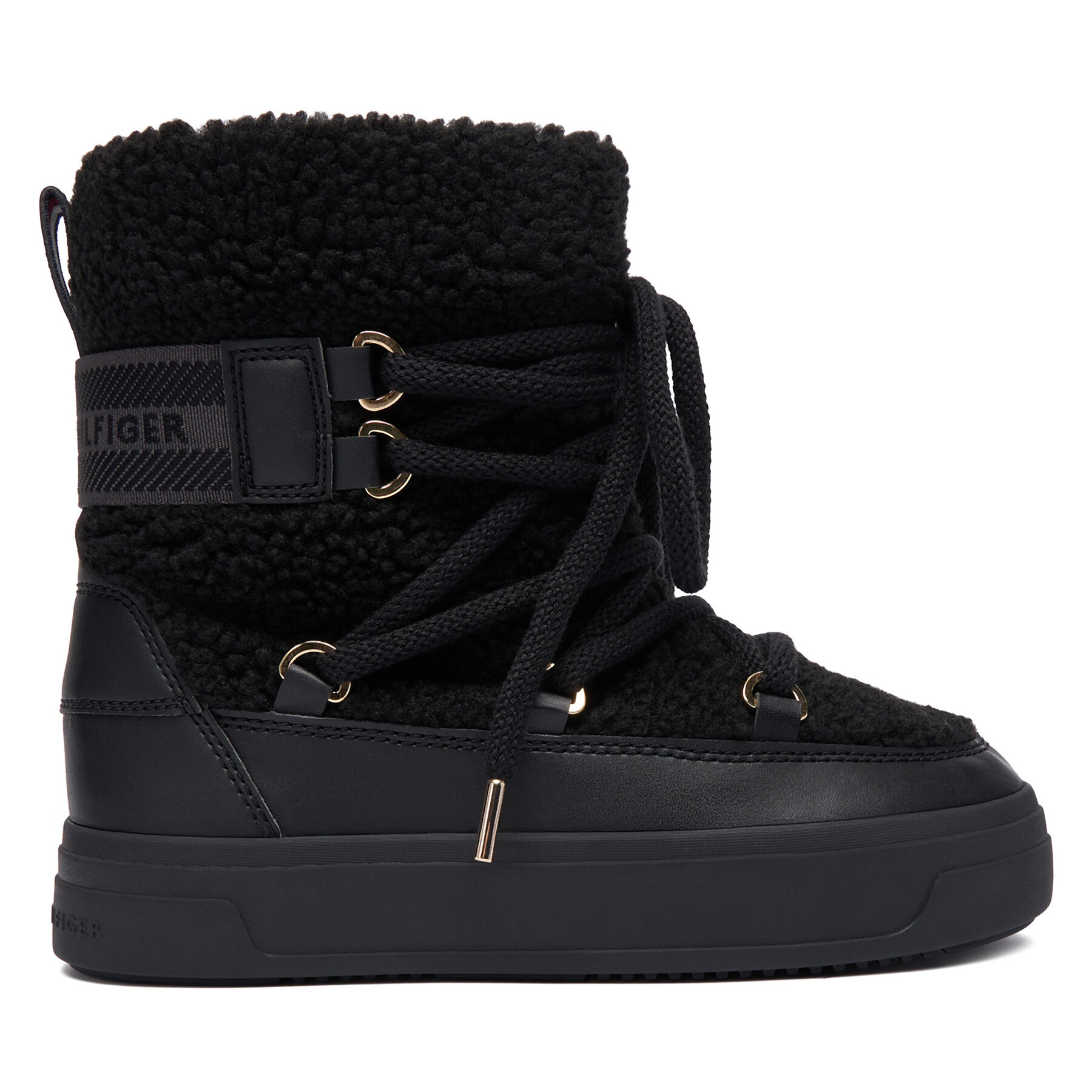 Tommy Hilfiger Śniegowce Faux Shearling Snowboot FW0FW08788 Czarny