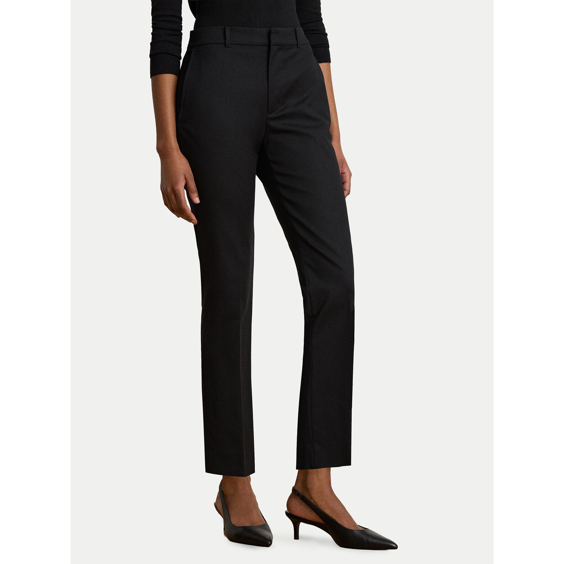 LAUREN RALPH LAUREN Spodnie materiałowe 200P14610003 Czarny Slim Fit