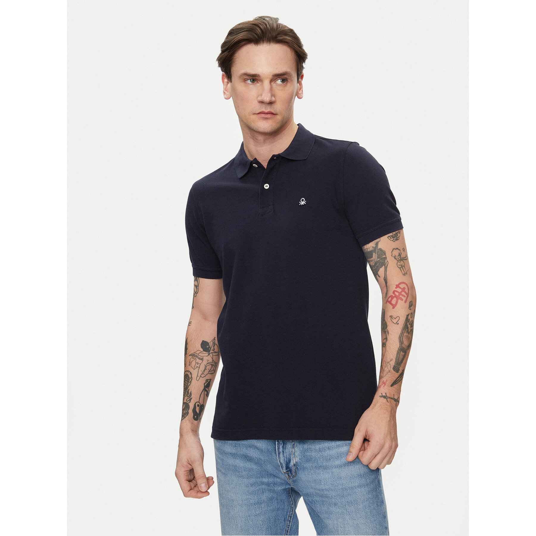 United Colors Of Benetton Polo 3089J3179 Granatowy Regular Fit