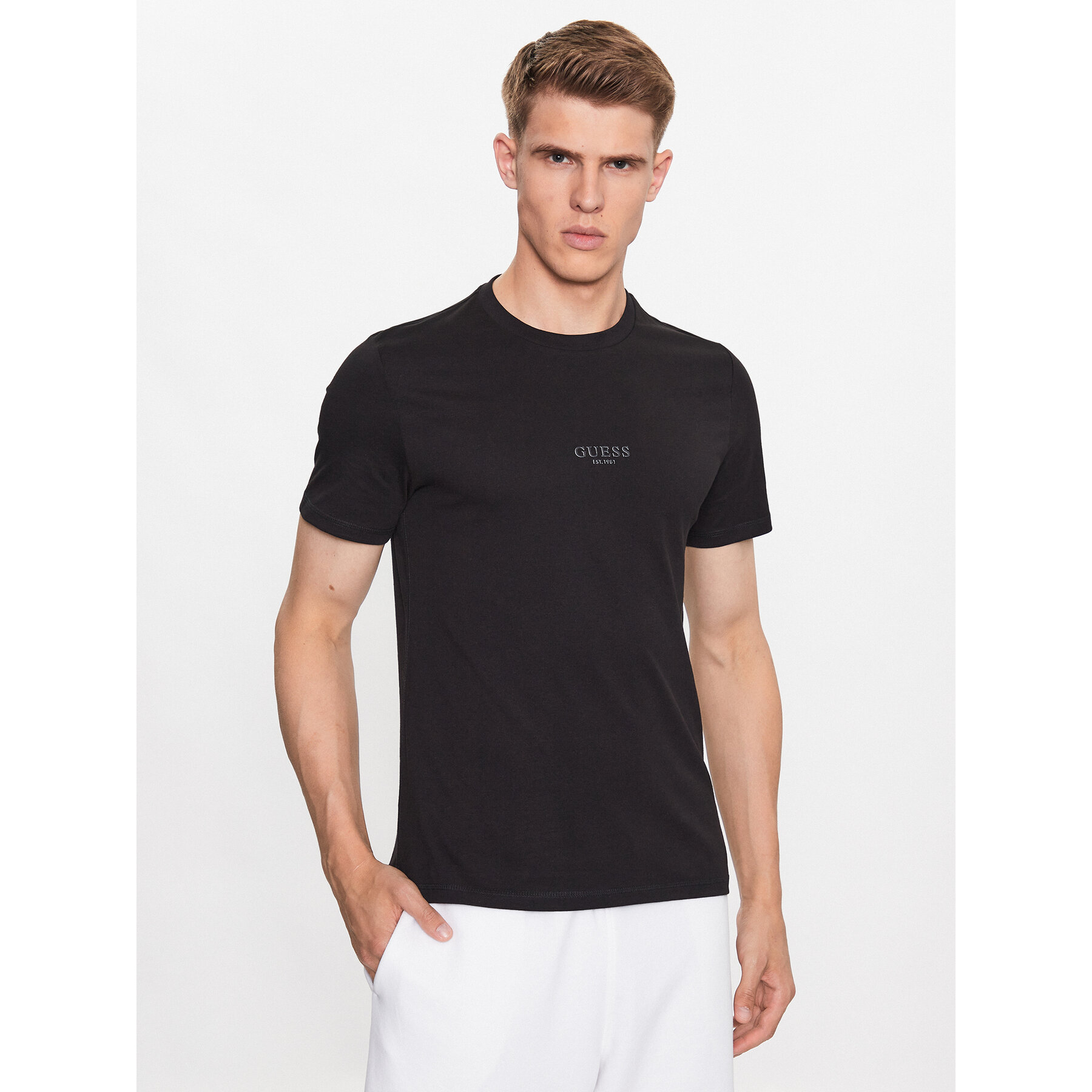Guess T-Shirt Aidy M2YI72 I3Z14 Czarny Slim Fit