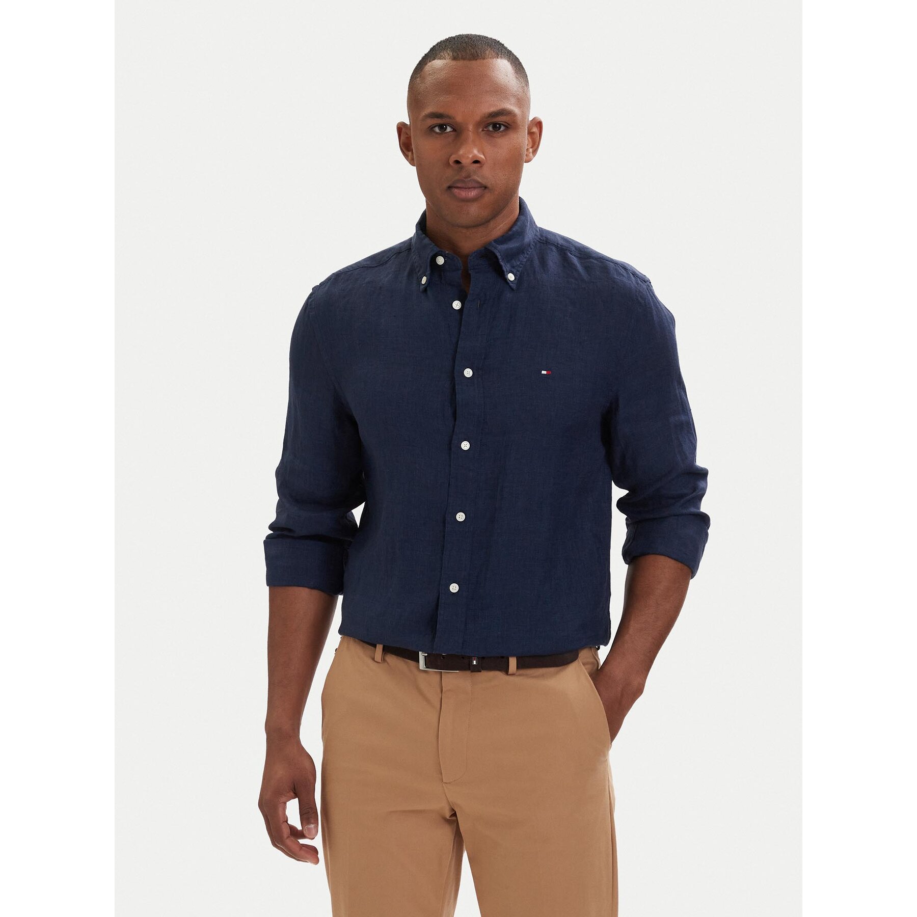 Tommy Hilfiger Koszula MW0MW41530 Granatowy Regular Fit