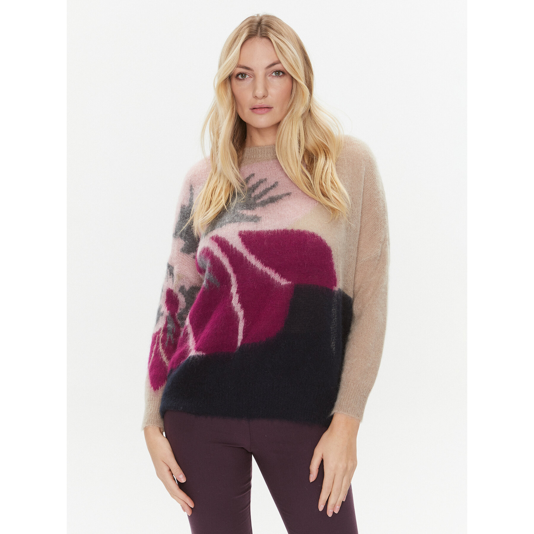 Marella Sweter Gineceo 2333662137200 Beżowy Regular Fit