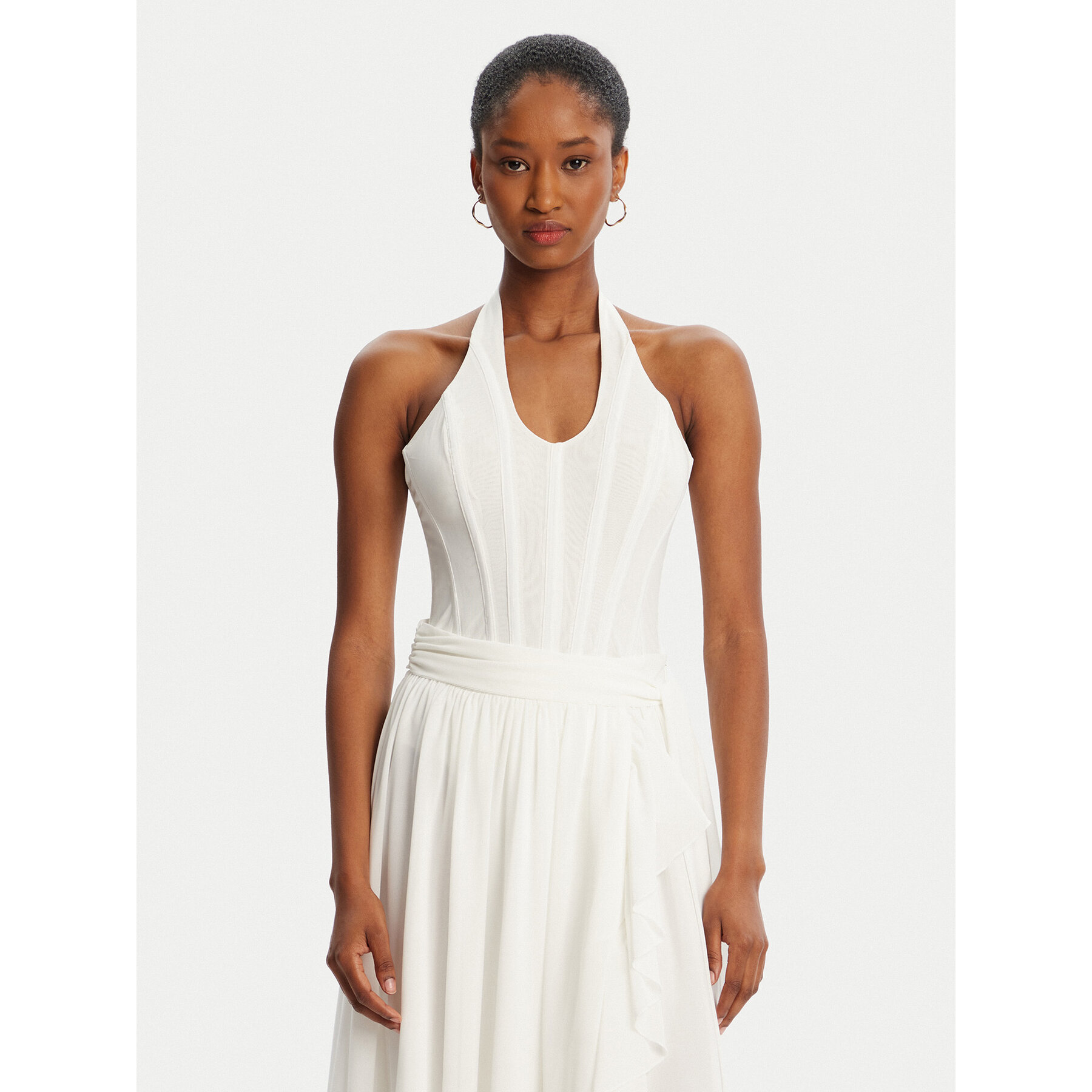 Bardot Body Trey Halter Neck 60030TB Biały Slim Fit