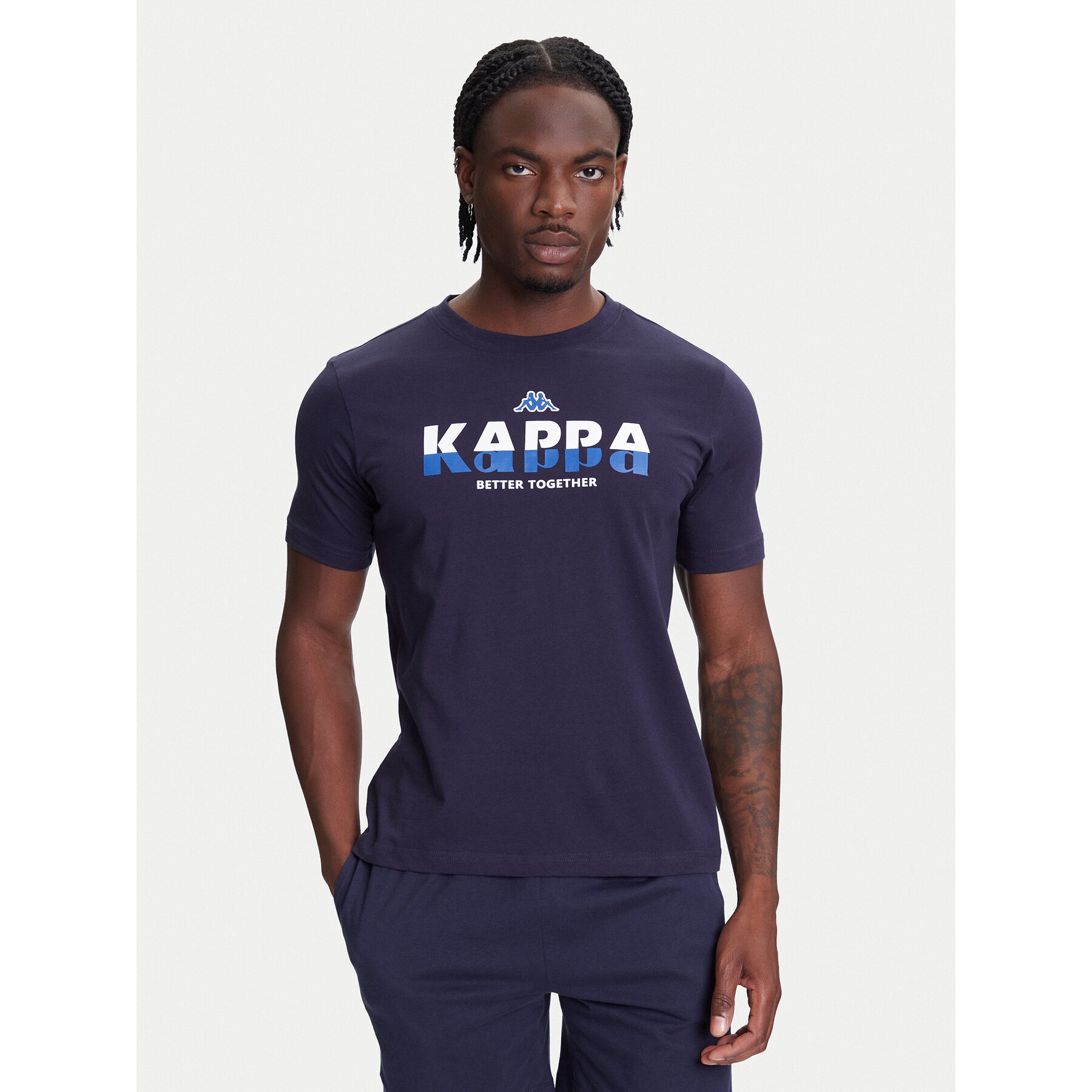 Kappa T-Shirt 351U8KW 193 Granatowy Regular Fit