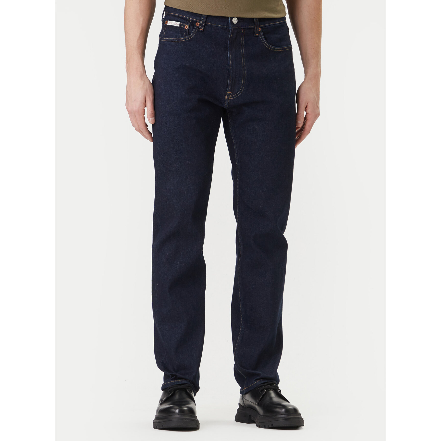 Calvin Klein Jeans Jeansy LV04RF946G Granatowy Straight Fit