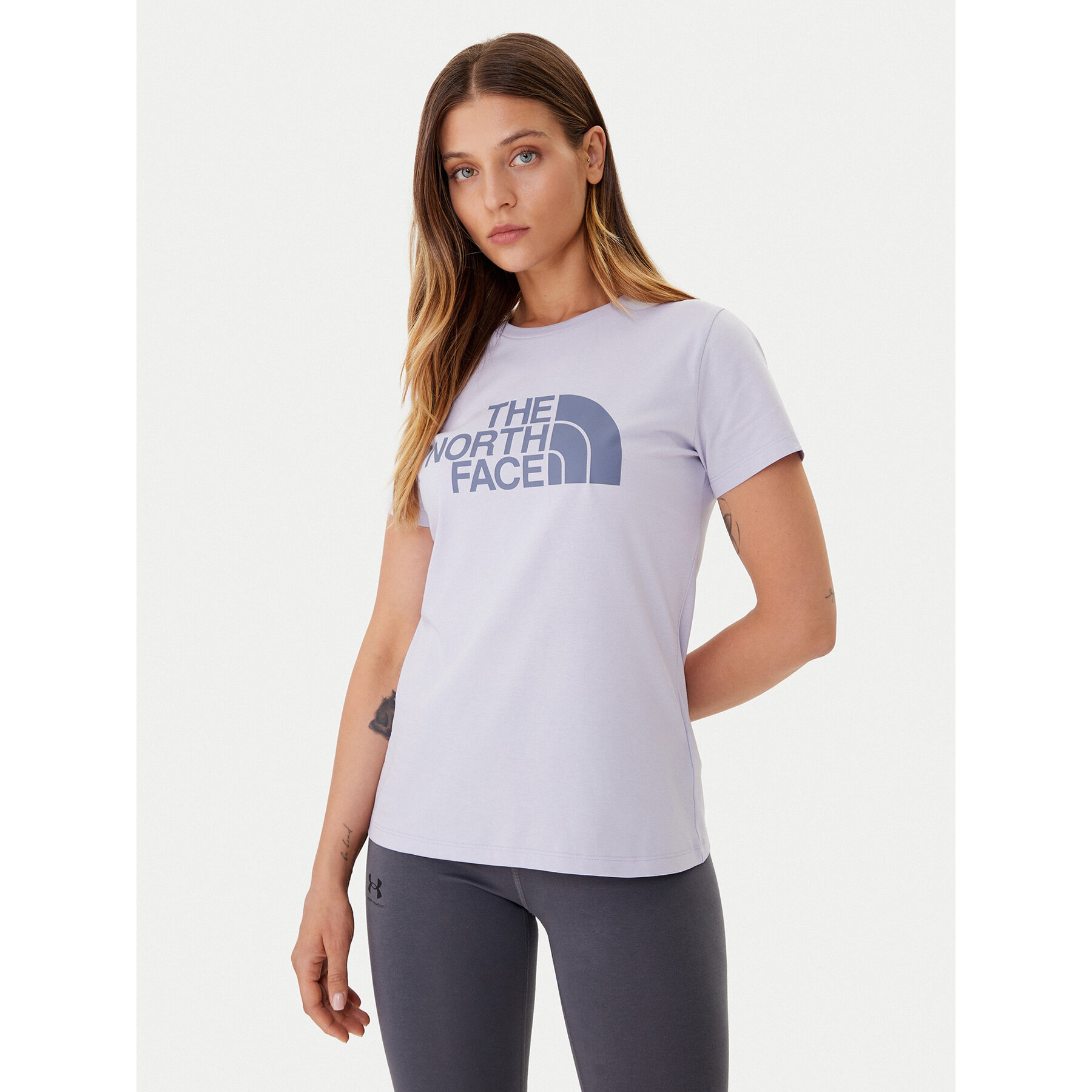 The North Face T-Shirt Easy NF0A8A6D Fioletowy Regular Fit
