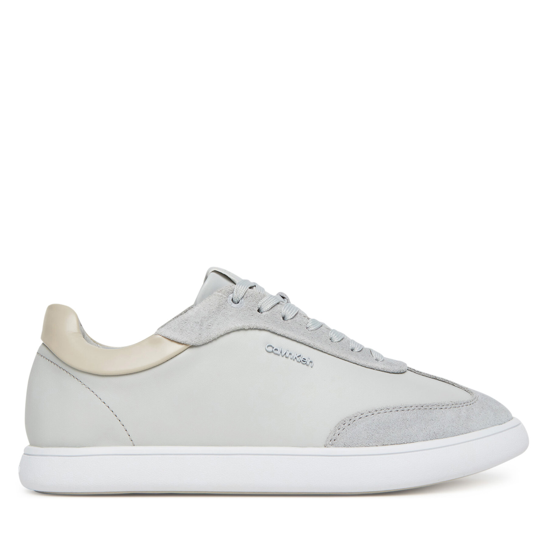 Calvin Klein Sneakersy Cupsole Lace Up - Lth Sue Mix HW0HW02435 Szary