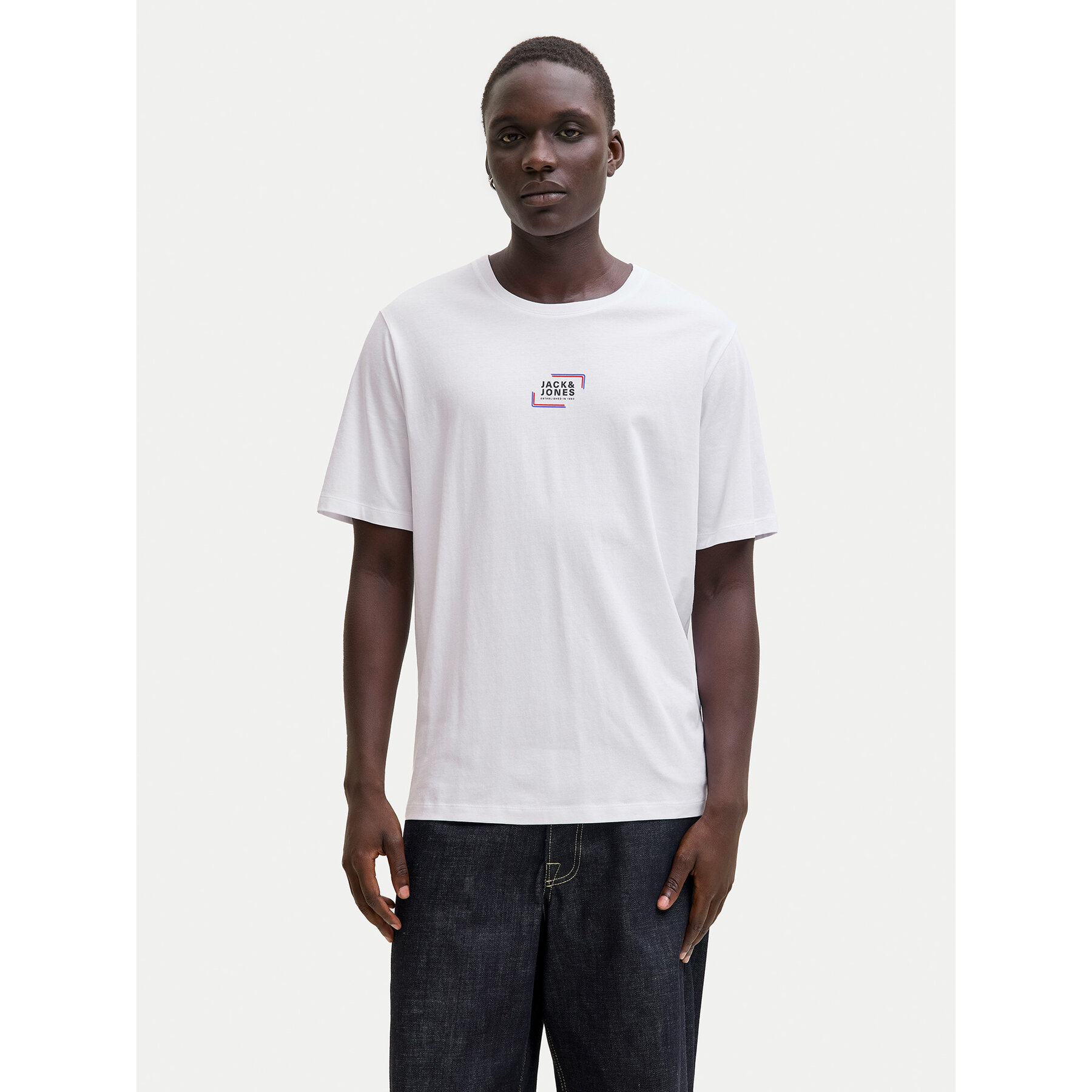 Jack & Jones T-Shirt Corp Graphic 12268415 Biały Regular Fit