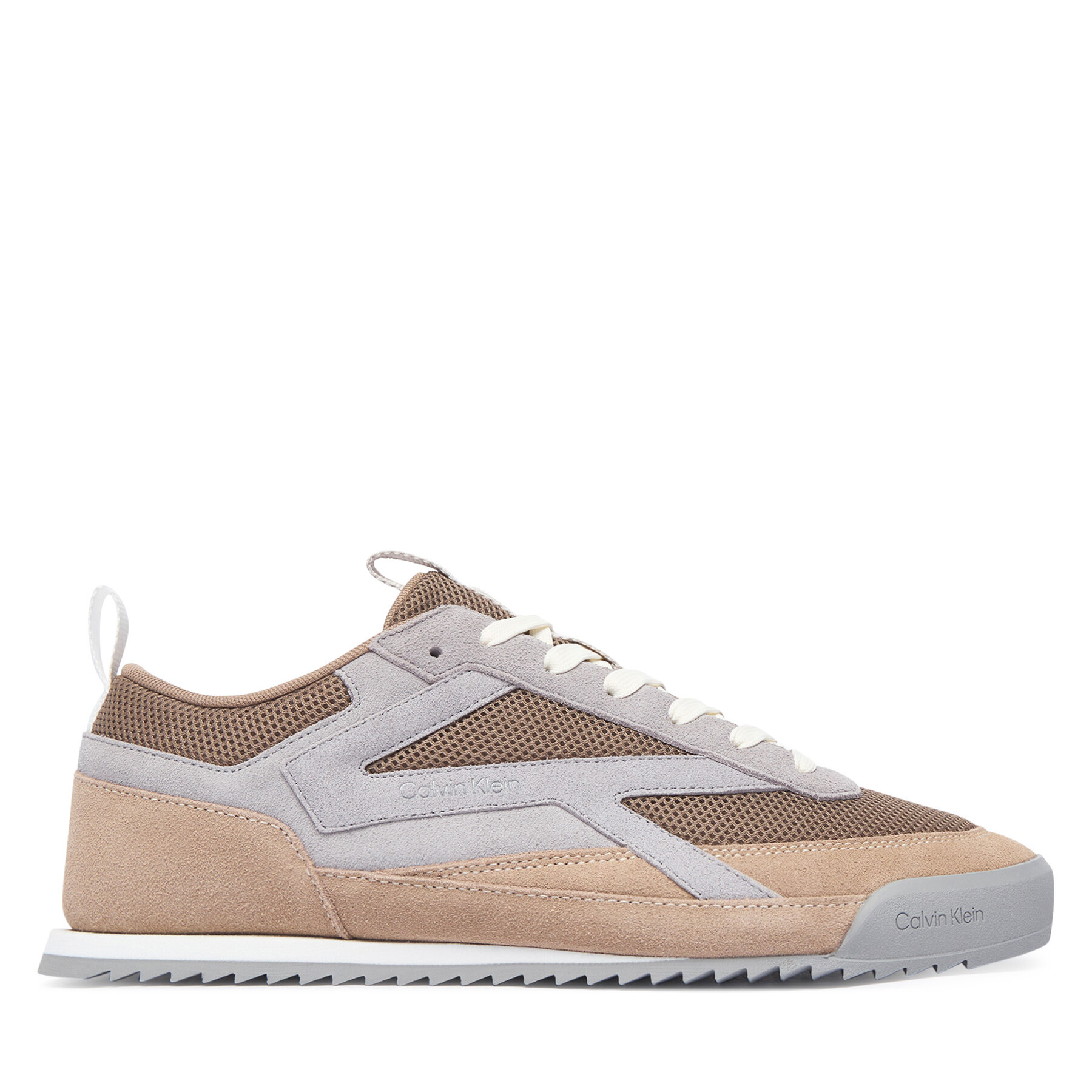 Calvin Klein Sneakersy Low Pro Runner Mix Mat HM0HM02208 Brązowy
