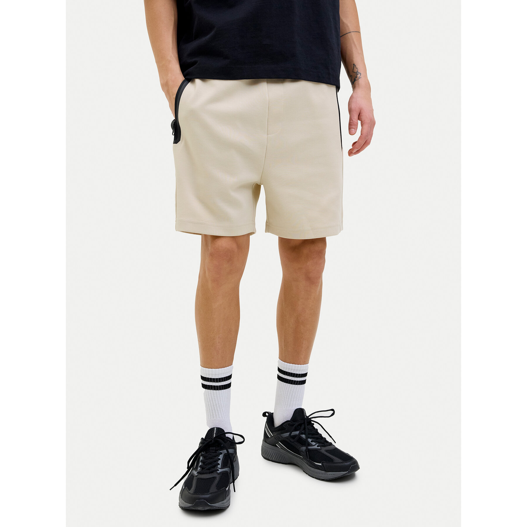 Jack & Jones Szorty sportowe Gordon Fusion 12273304 Beżowy Regular Fit