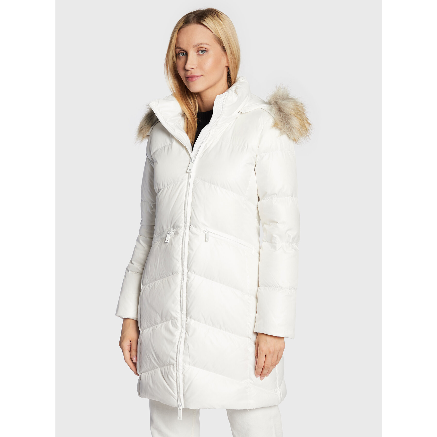 Calvin Klein Kurtka puchowa K20K204953 Biały Regular Fit