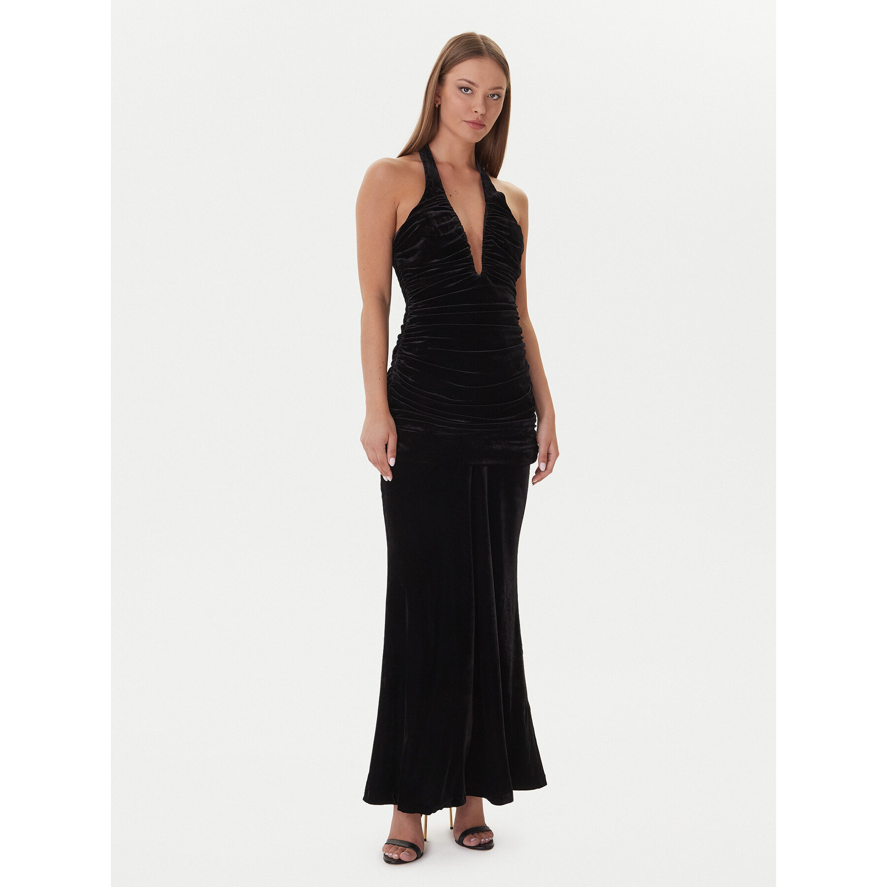 Bardot Sukienka wieczorowa Elvira Halter 60117DB Czarny Regular Fit
