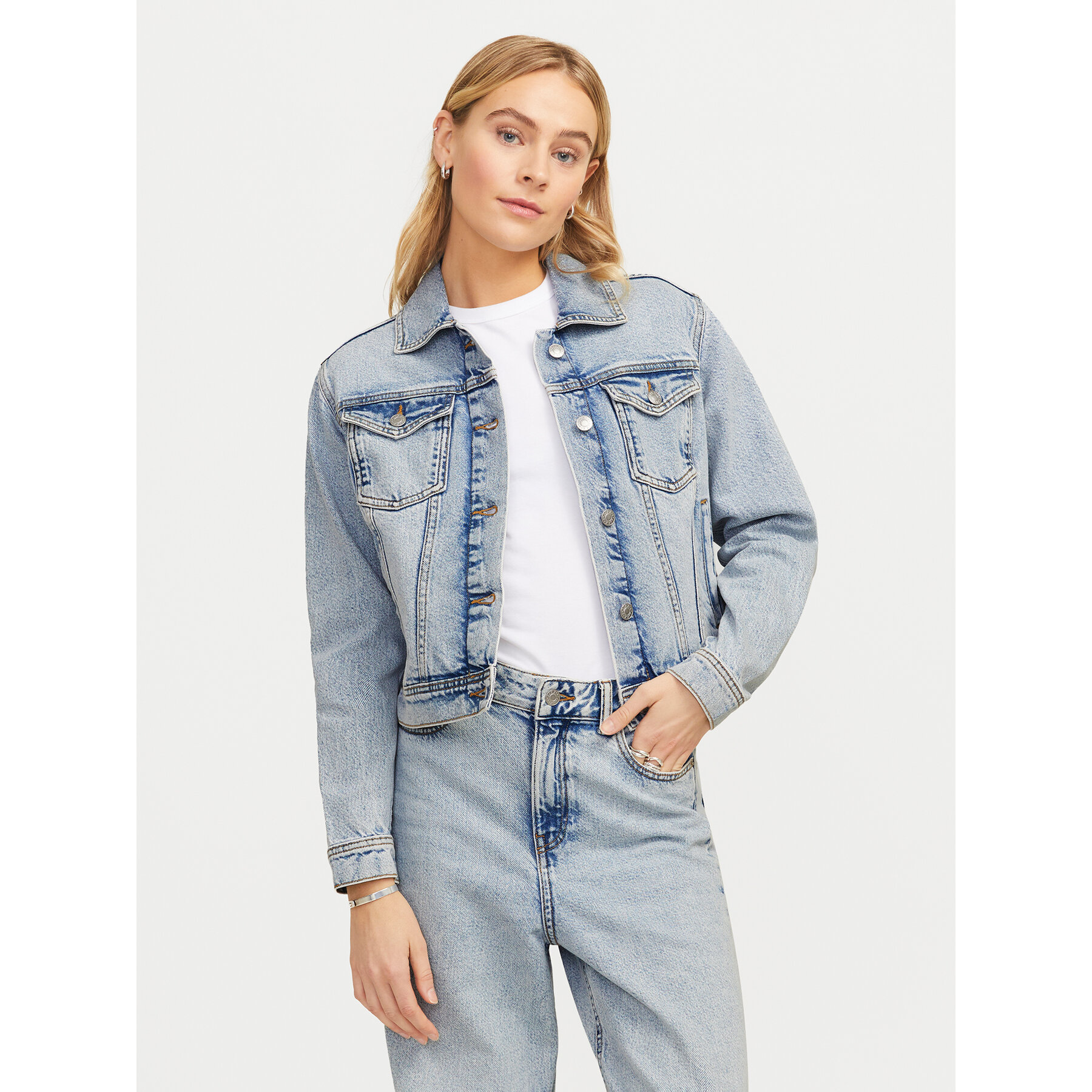 JJXX Kurtka jeansowa Alys 12269101 Niebieski Regular Fit