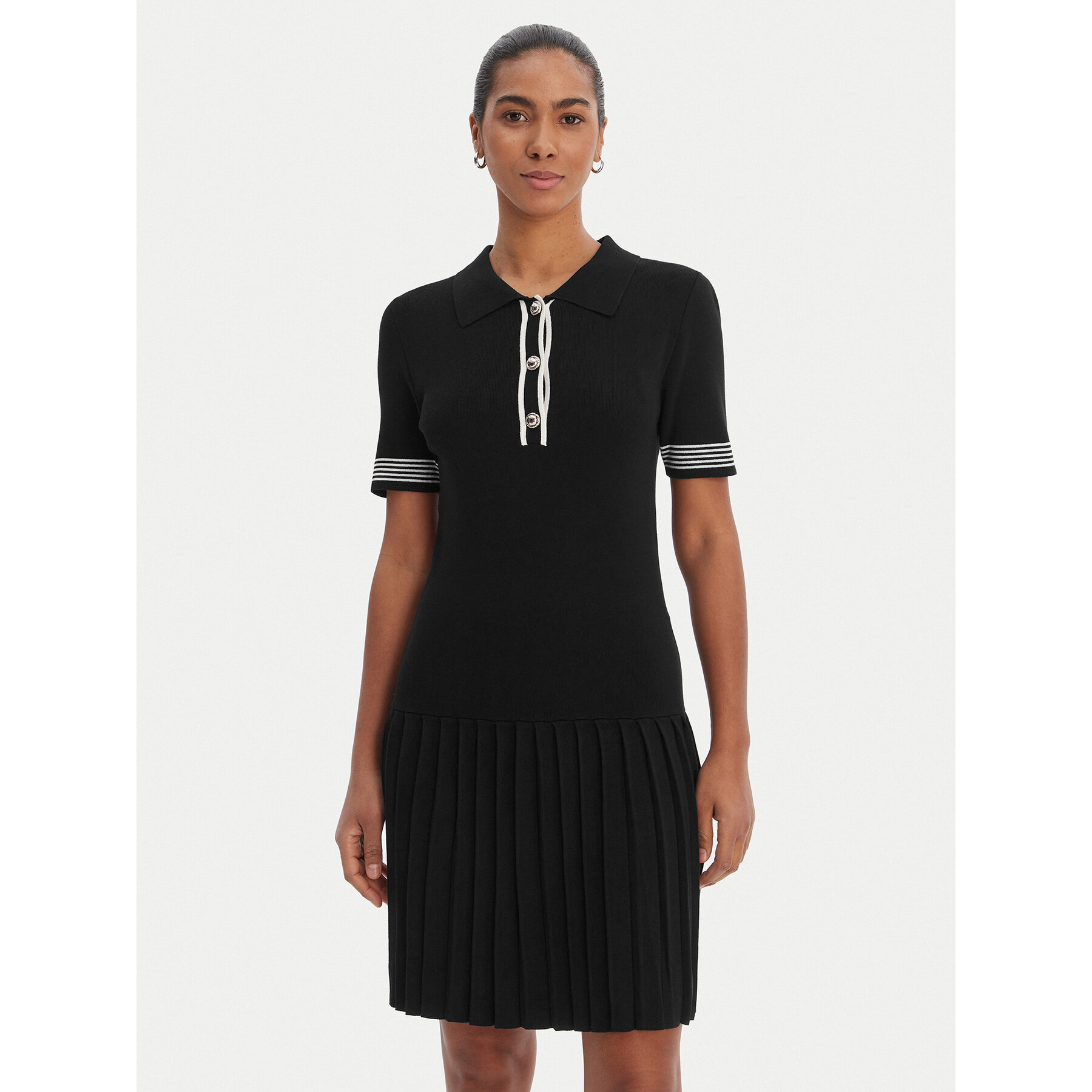 Morgan Sukienka dzianinowa 261-RMCAMI Czarny Slim Fit