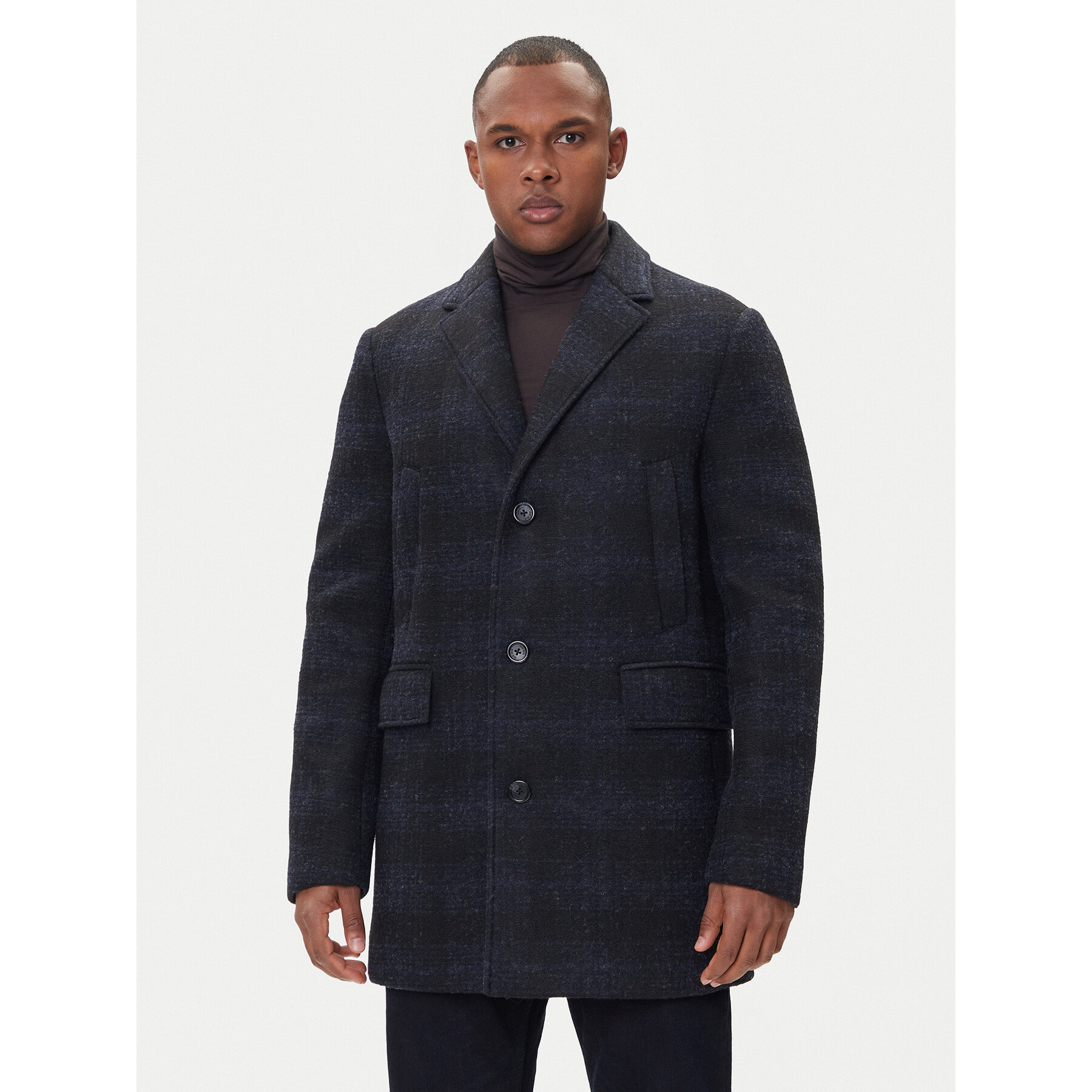 Geox Płaszcz zimowy Claudio M5615A T3289 F0388 Granatowy Regular Fit