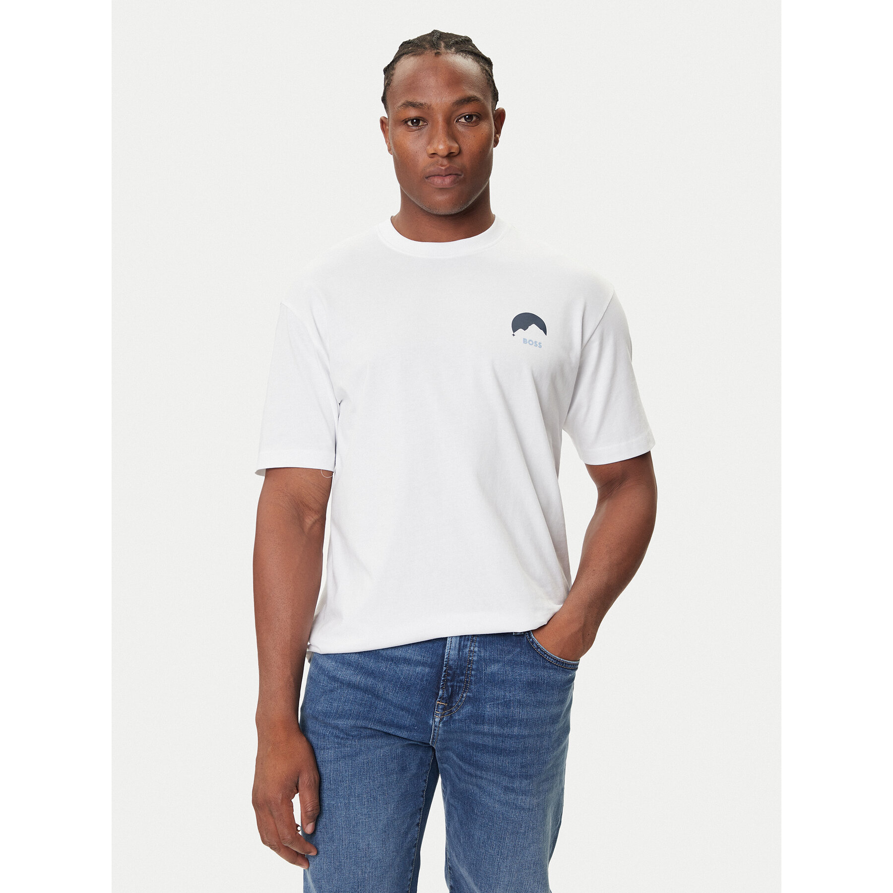 BOSS T-Shirt Te_Move 50547087 Biały Relaxed Fit