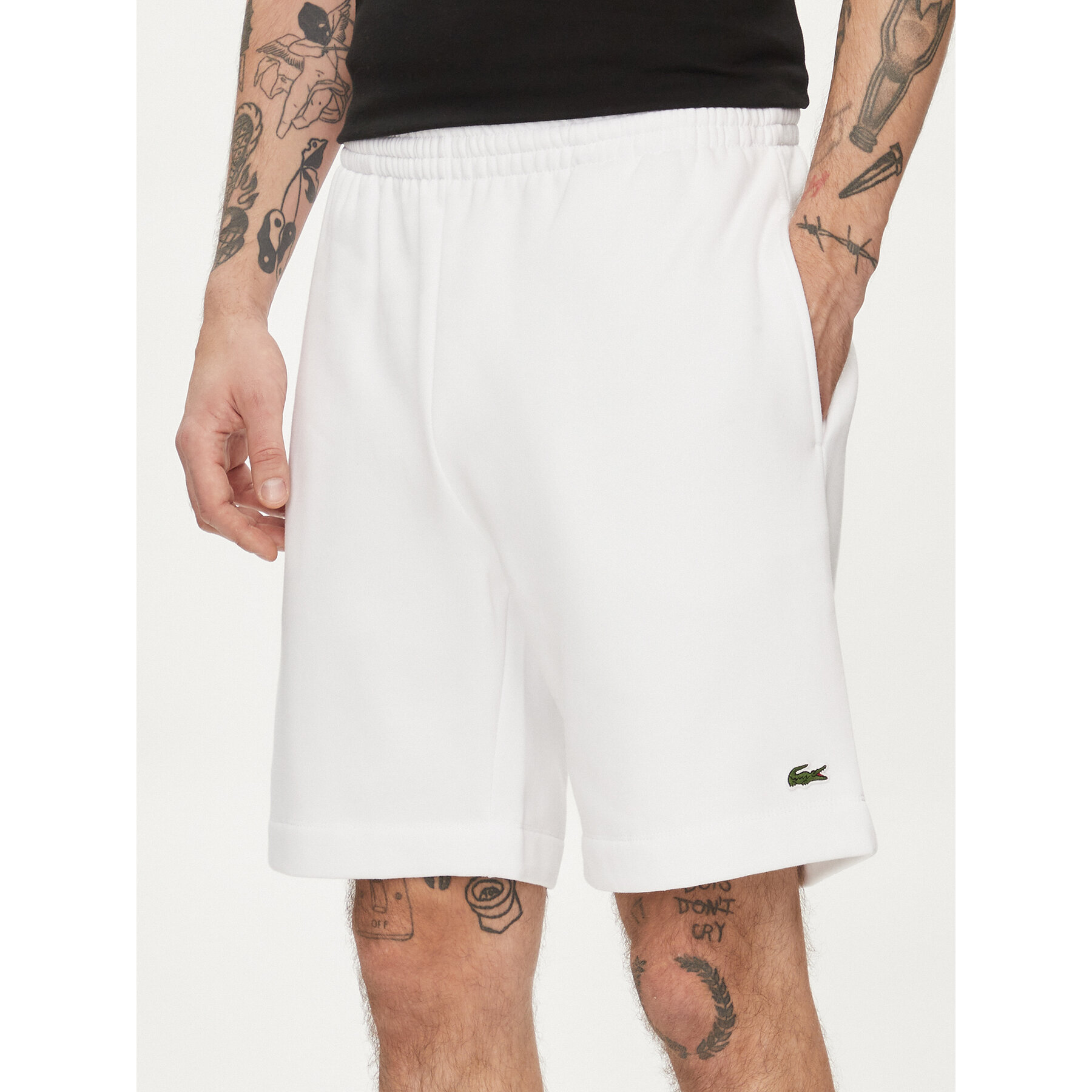 Lacoste Szorty sportowe GH9627 Biały Regular Fit