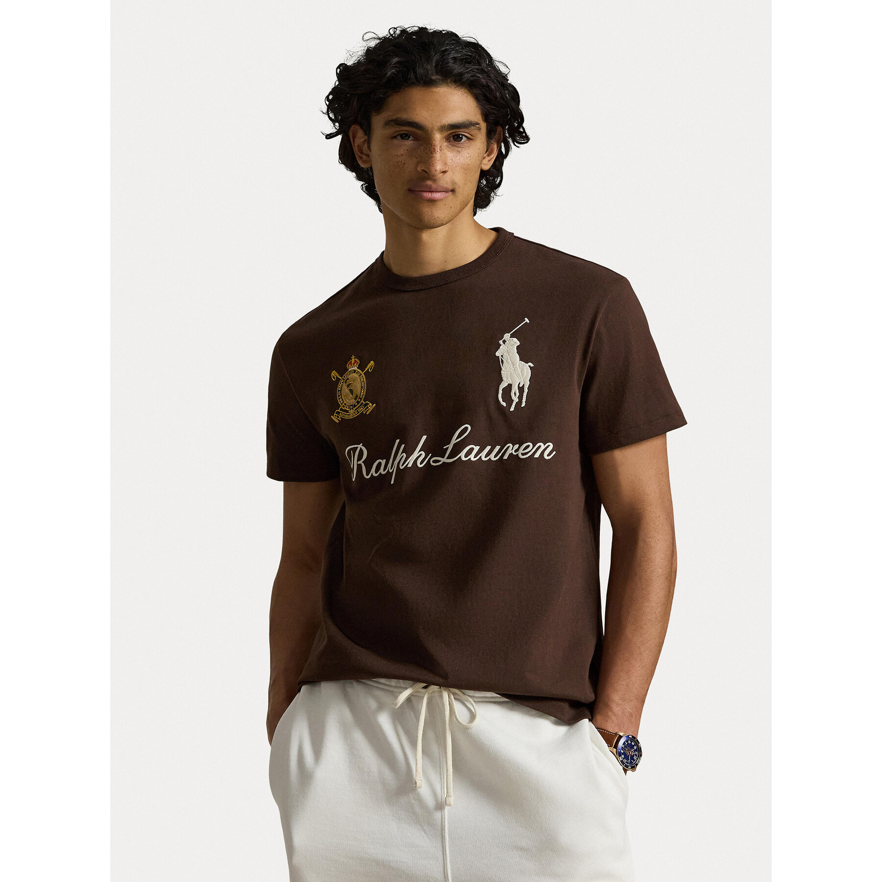 Polo Ralph Lauren T-Shirt 710B20010002 Brązowy Regular Fit