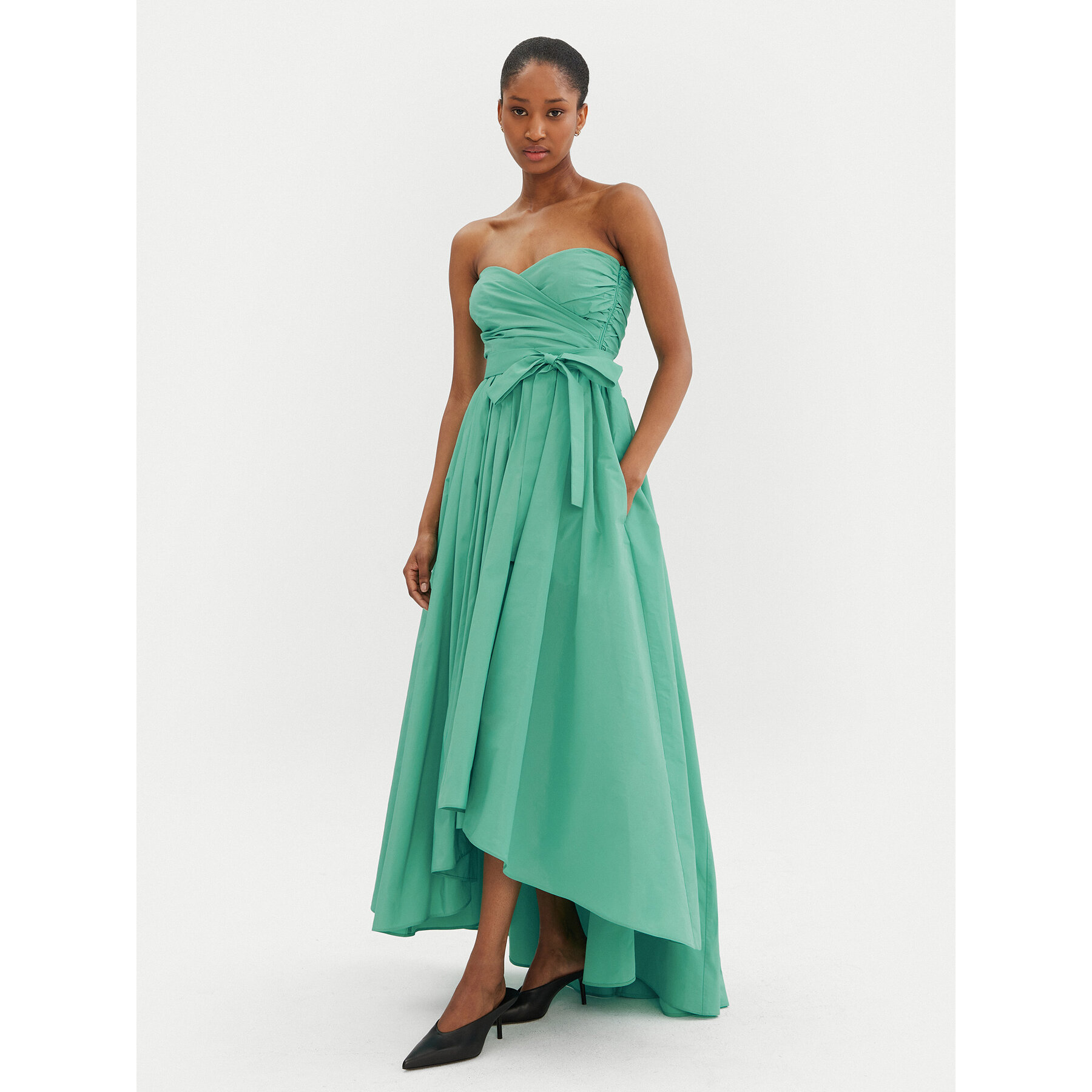 PINKO Sukienka wieczorowa 104937 Y3LE Zielony Regular Fit