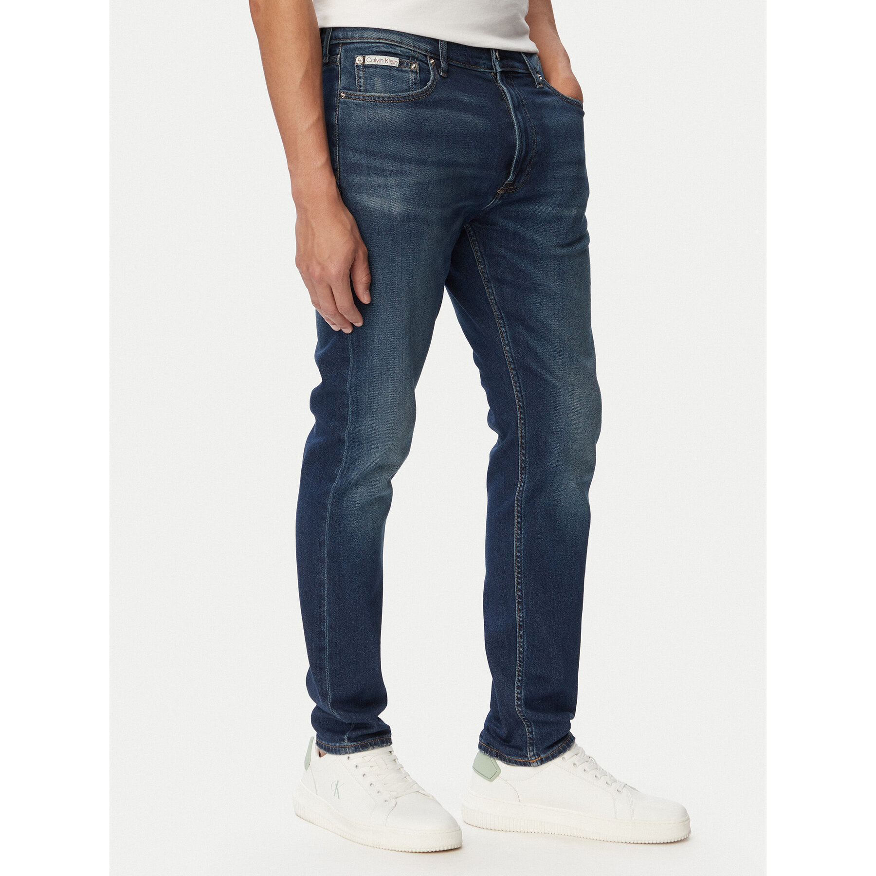 Calvin Klein Jeans Jeansy Classic LV04RG900G Niebieski Taper Fit