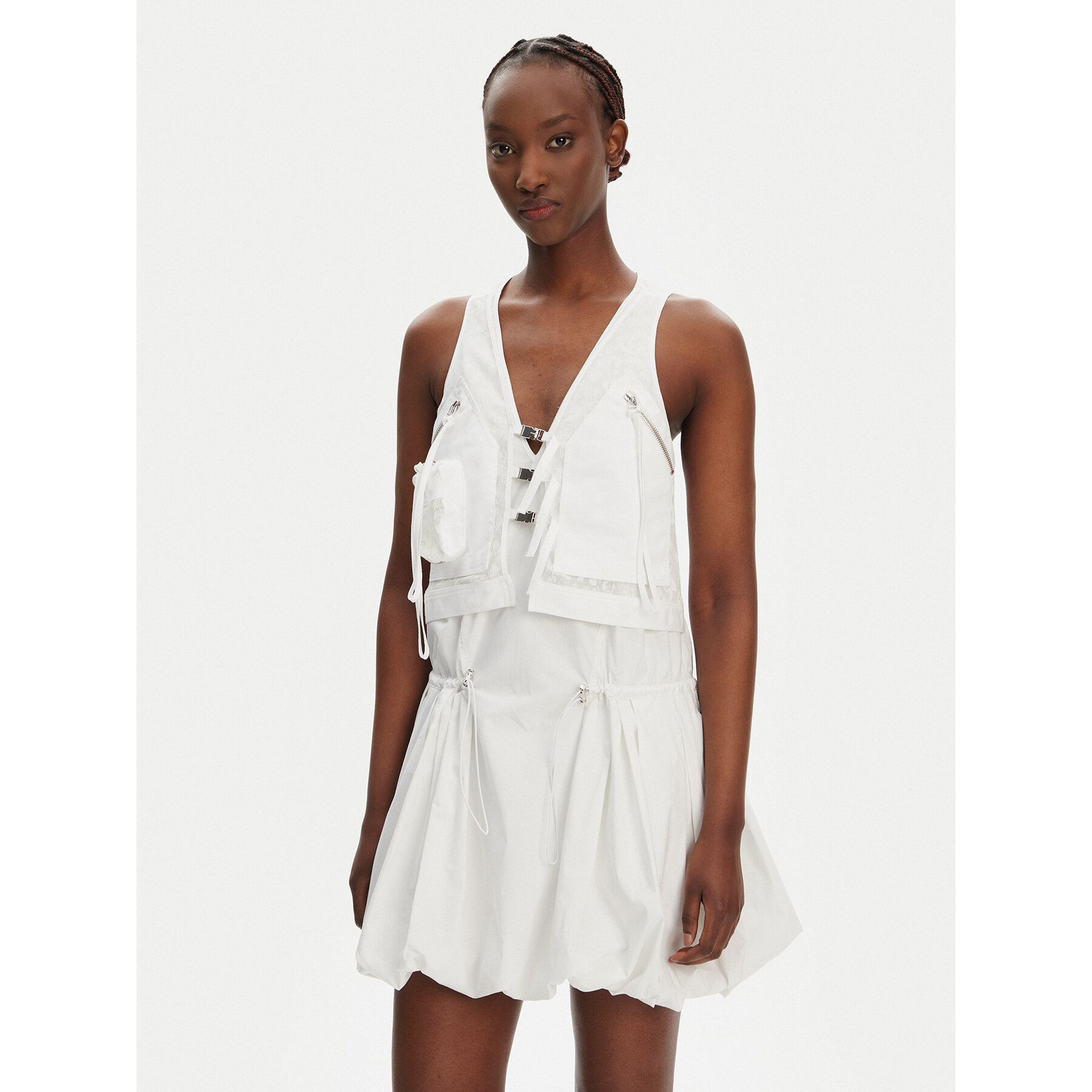 PINKO Sukienka codzienna Benny 105305 A2MO Biały Regular Fit