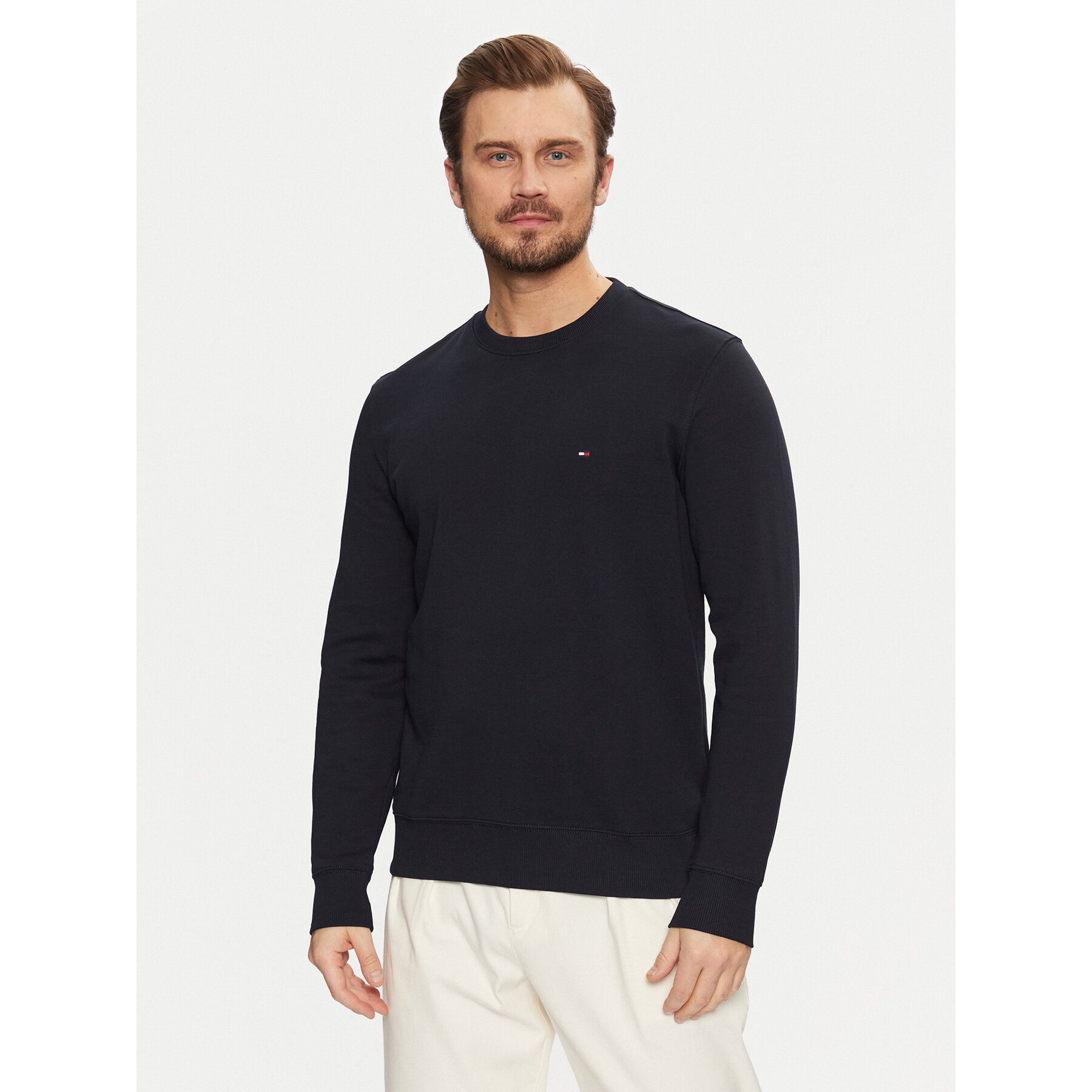 Tommy Hilfiger Bluza Essential MW0MW37237 Granatowy Regular Fit
